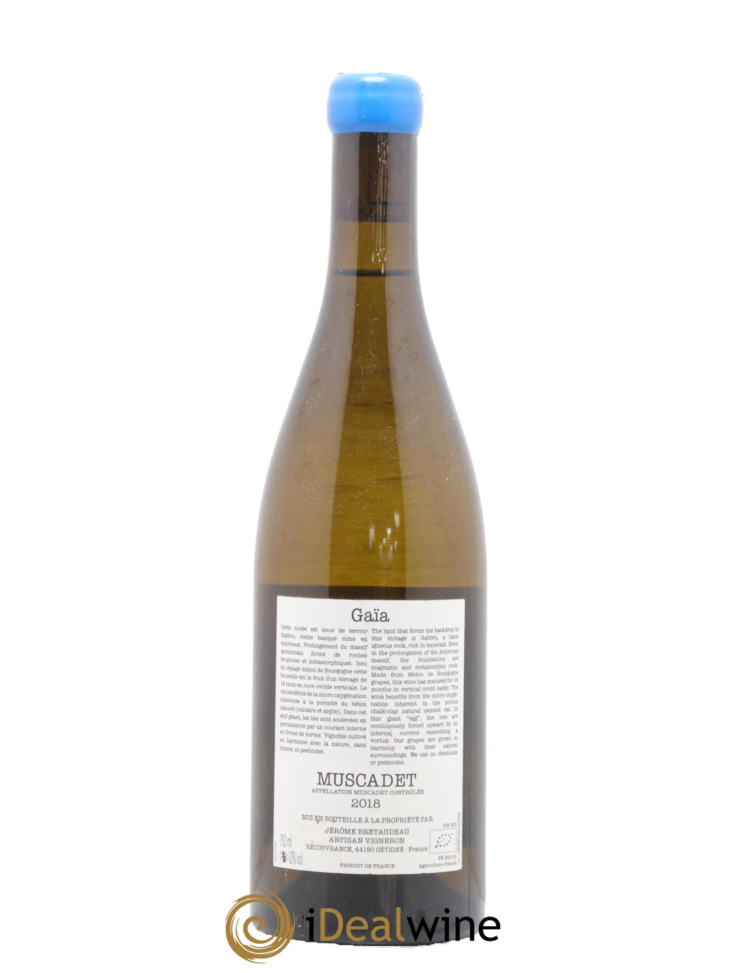 Muscadet-Sèvre-et-Maine Gaia Jérôme Bretaudeau - Domaine de Bellevue 2018 - Lot de 1 bouteille - 1