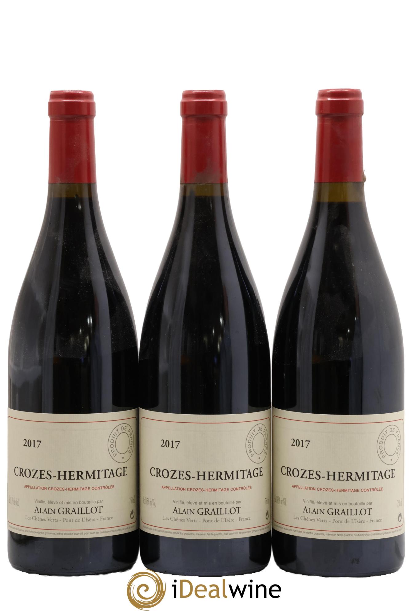 Crozes-Hermitage Domaine Graillot 2017 - Lot of 3 bottles - 0