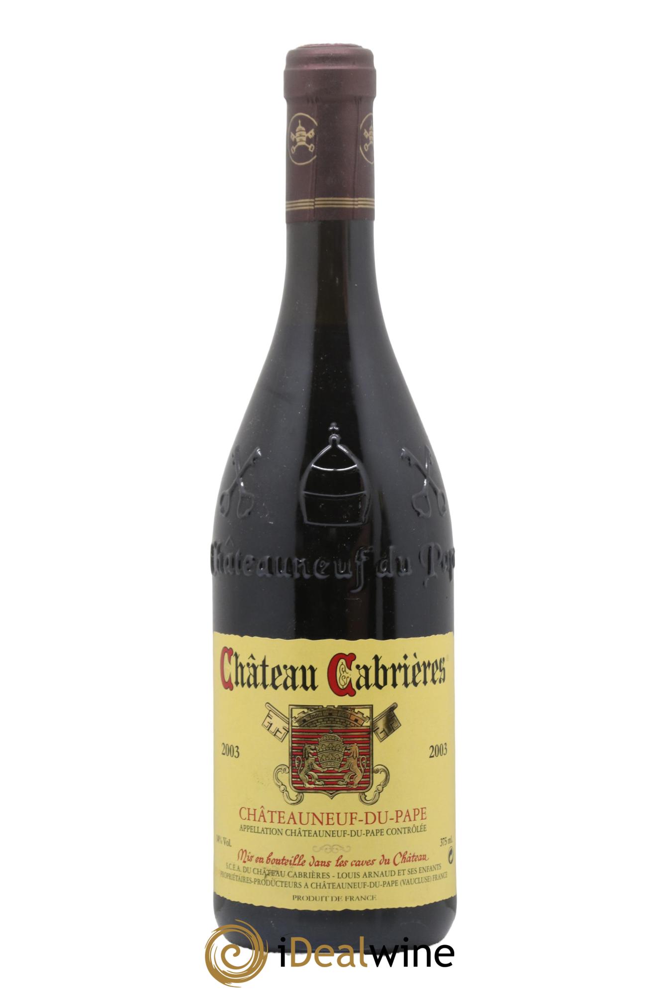 Châteauneuf-du-Pape Château Cabrieres 2003 - Lot of 1 half-bottle - 0