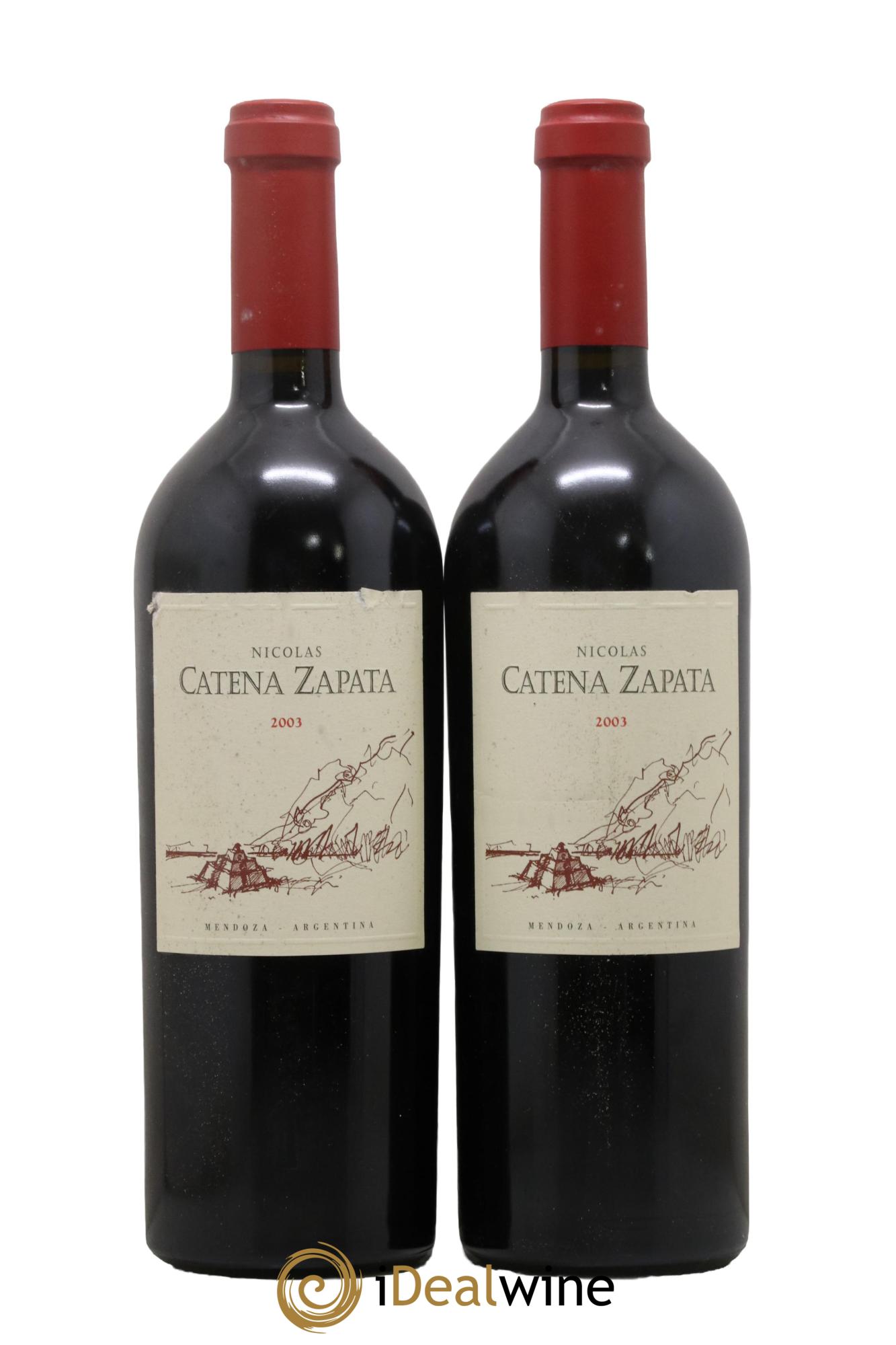 Mendoza Catena Zapata Nicolas 2003 - Lot de 2 bouteilles - 0