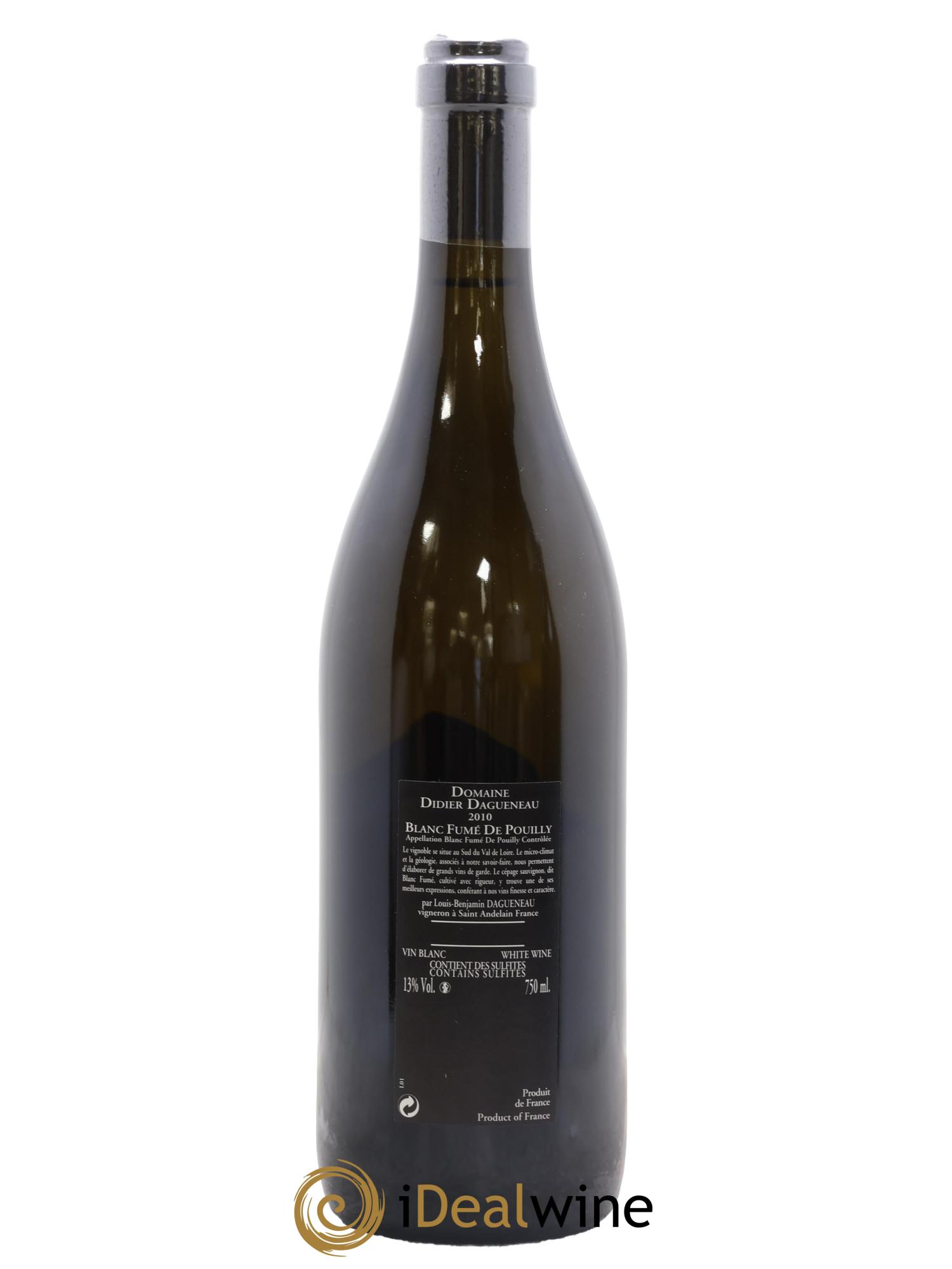Vin de France (anciennement Pouilly-Fumé) Silex Dagueneau (Domaine Didier - Louis-Benjamin) 2010 - Lot de 1 bouteille - 1