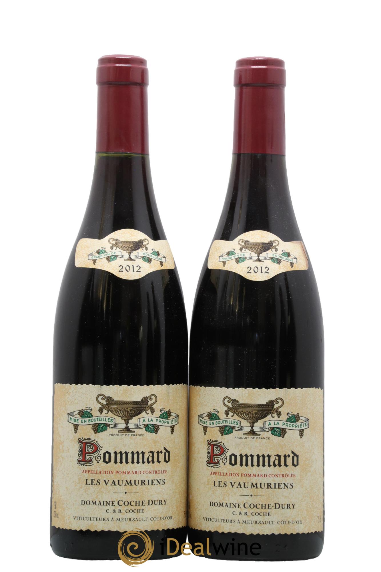 Pommard les Vaumuriens Coche Dury (Domaine) 2012 - Lot de 2 bouteilles - 0