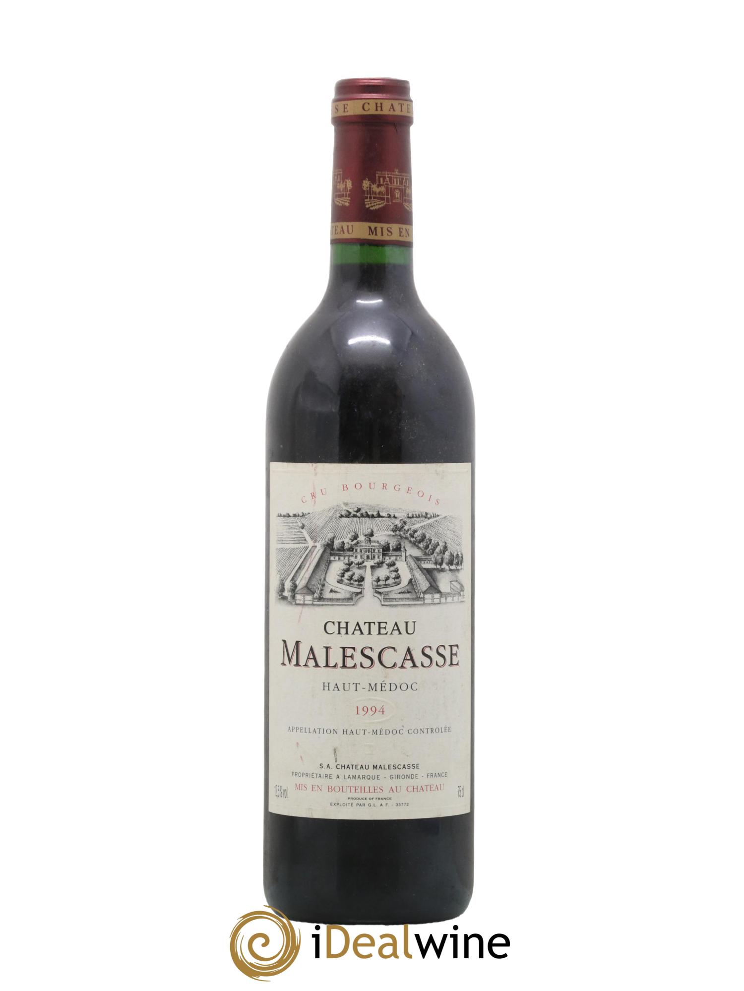 Château Malescasse Cru Bourgeois Exceptionnel 1994 - Lot de 1 bouteille - 0