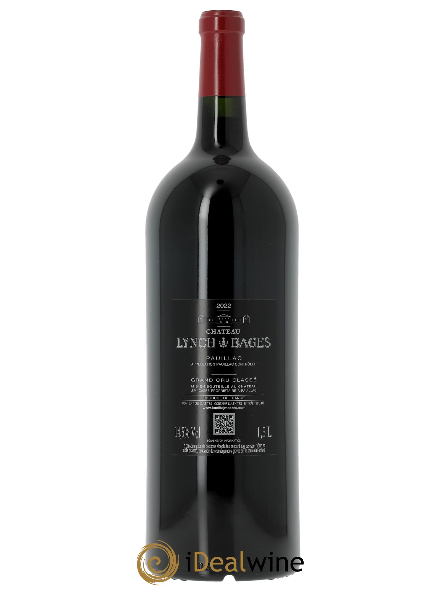Château Lynch Bages 5ème Grand Cru Classé (OWC if 3 mgs) 2022 - Lot of 1 magnum - 1