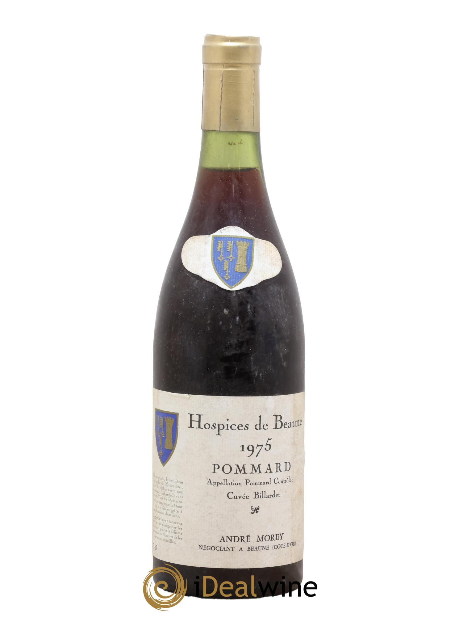 Pommard Cuvée Billardet André Morey Hospices de Beaune 1975 - Lot de 1 bouteille - 0