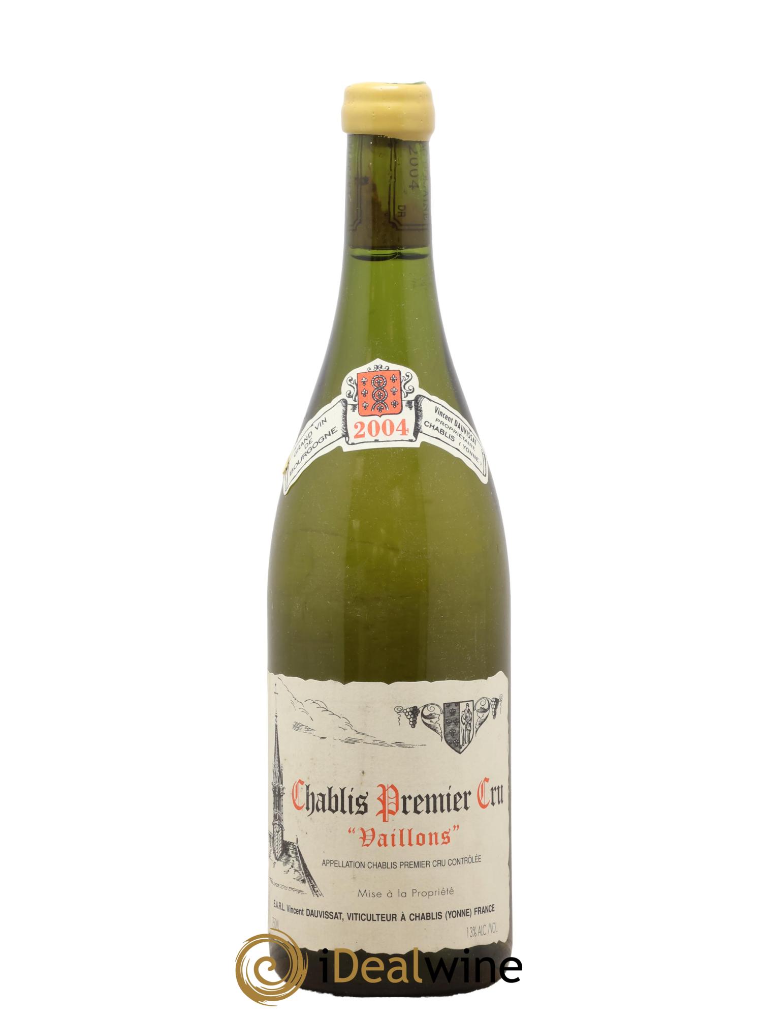 Chablis 1er Cru Vaillons Vincent Dauvissat (Domaine) 2004 - Lot de 1 bouteille - 0