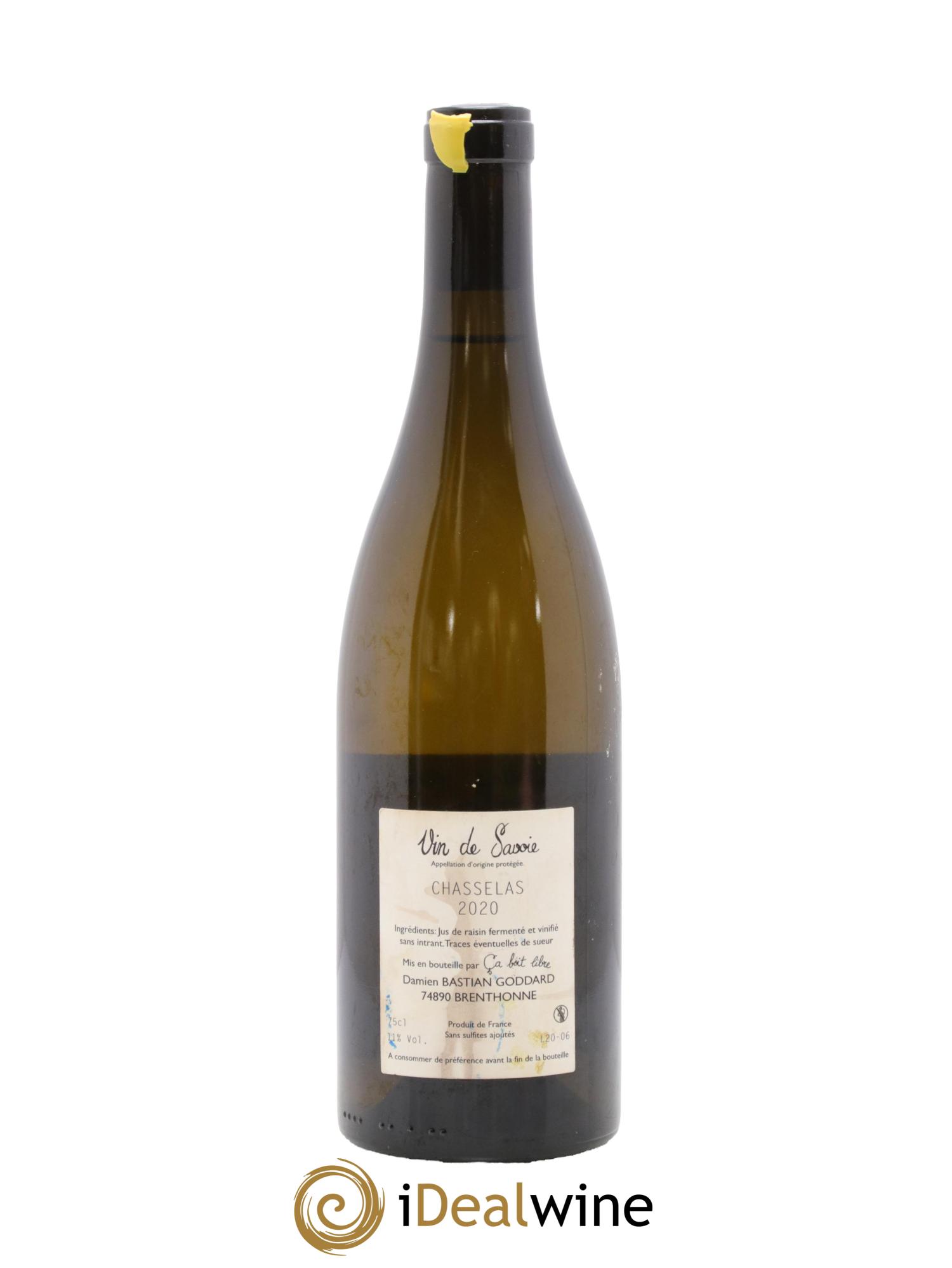 Vin de Savoie Mon Blanc Des Alpes Chasselas Bastian Goddard 2020 - Lot of 1 bottle - 1