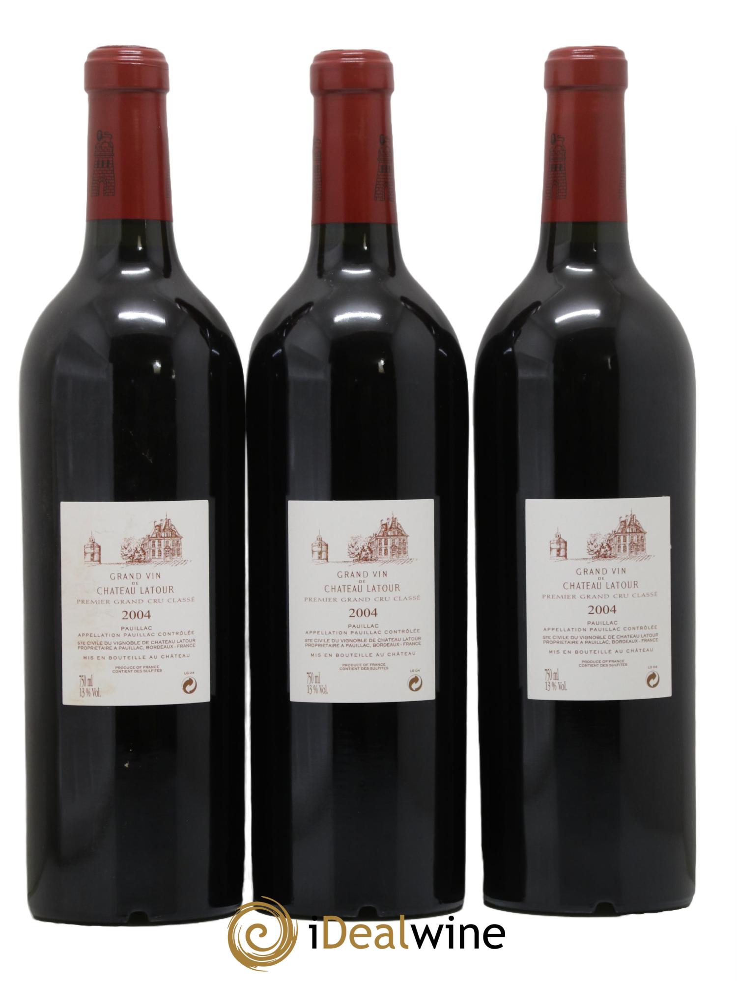 Château Latour 1er Grand Cru Classé 2004 - Lot of 3 bottles - 1