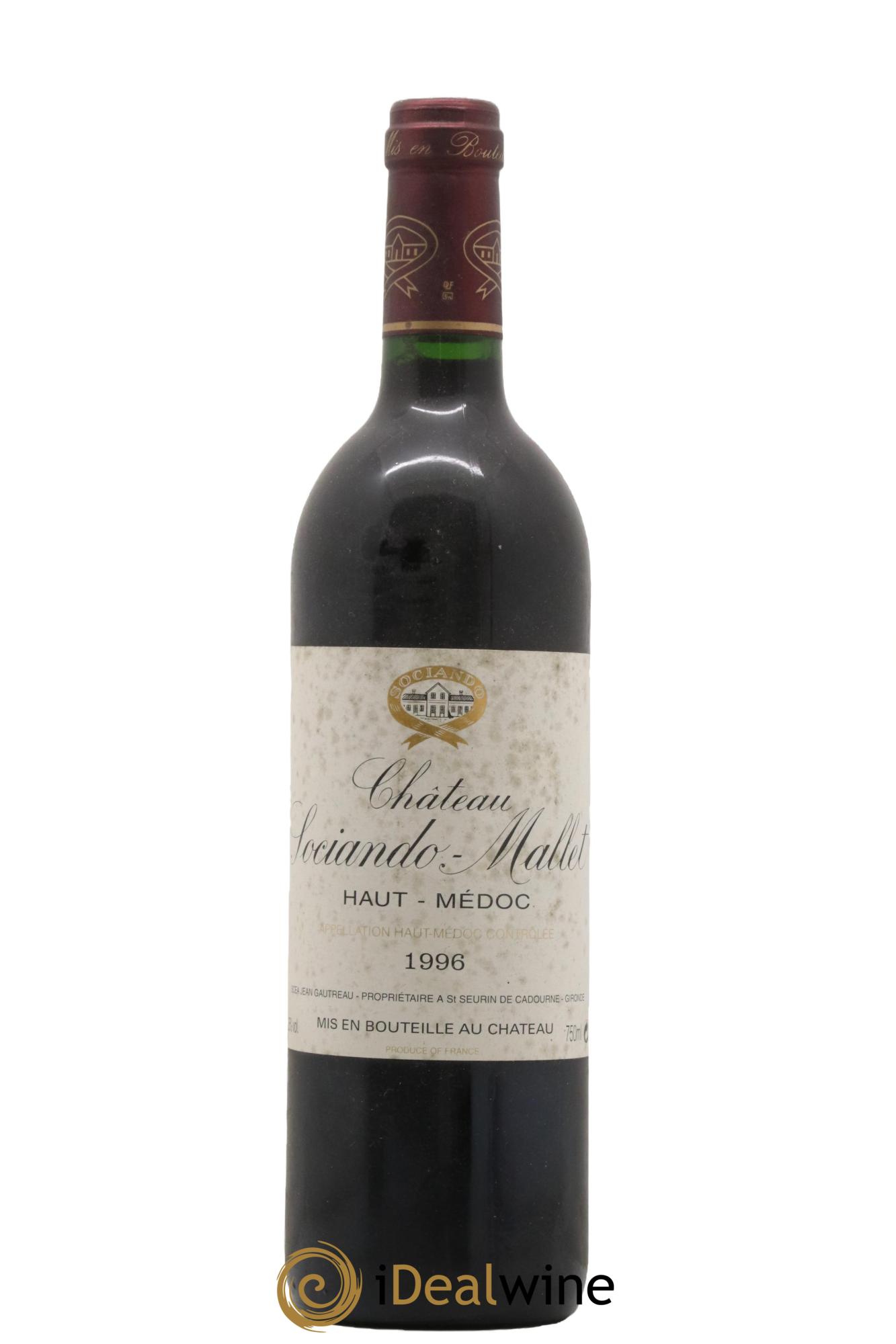 Château Sociando Mallet 1996 - Lotto di 1 bottiglia - 0
