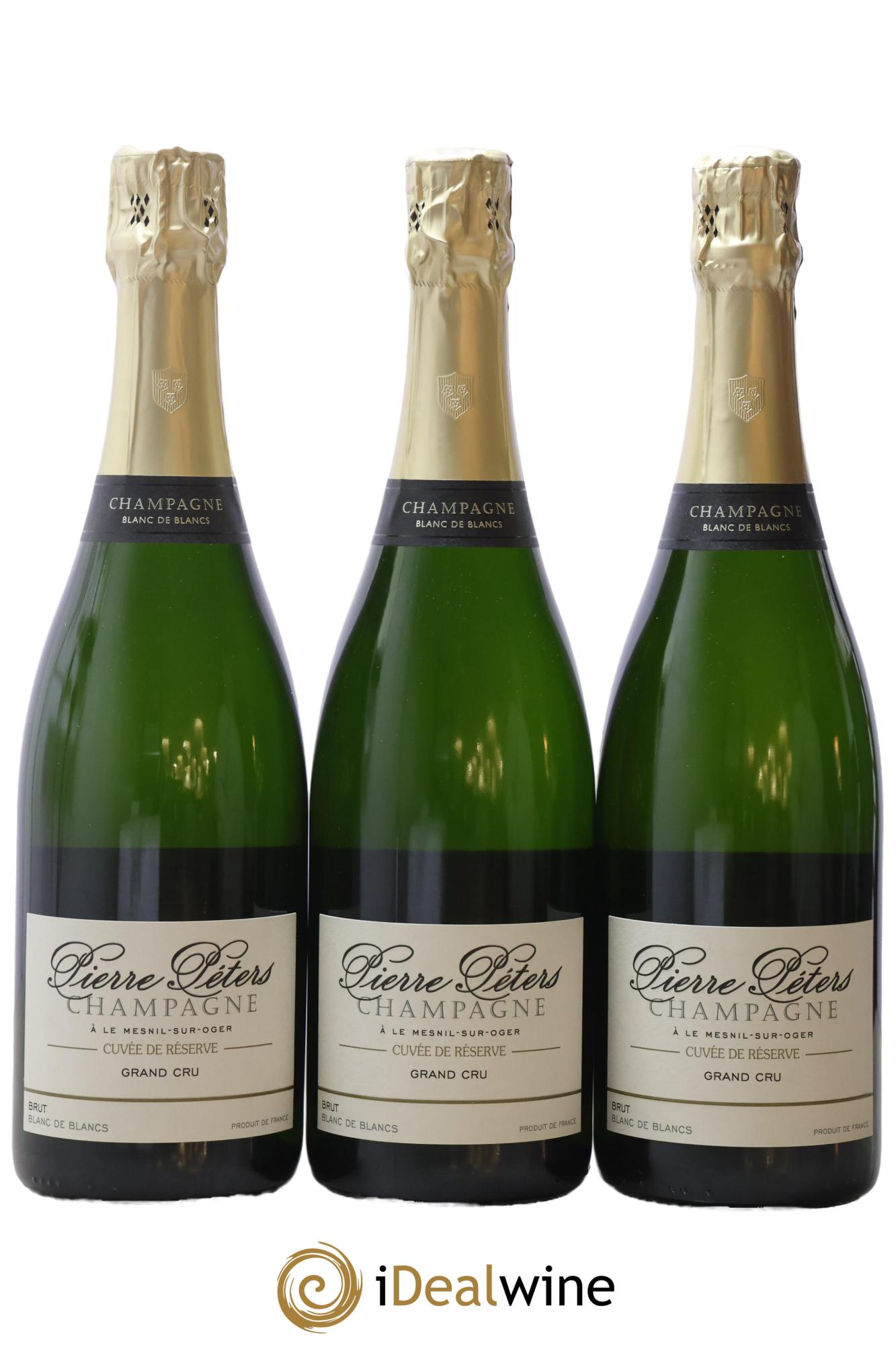 Blanc de Blancs Cuvée de Réserve Grand Cru Brut Pierre Péters - Lotto di 3 bottiglie - 0