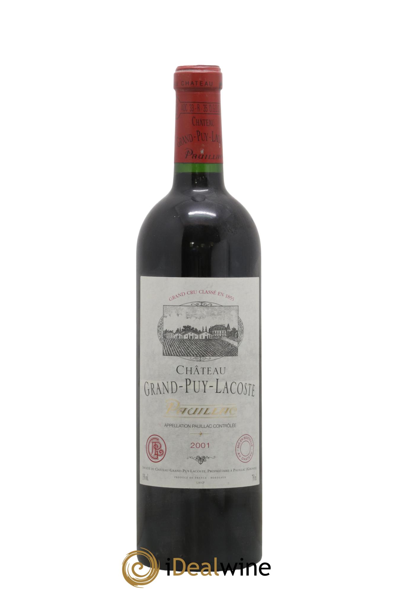 Château Grand Puy Lacoste 5ème Grand Cru Classé 2001 - Lot de 1 bouteille - 0