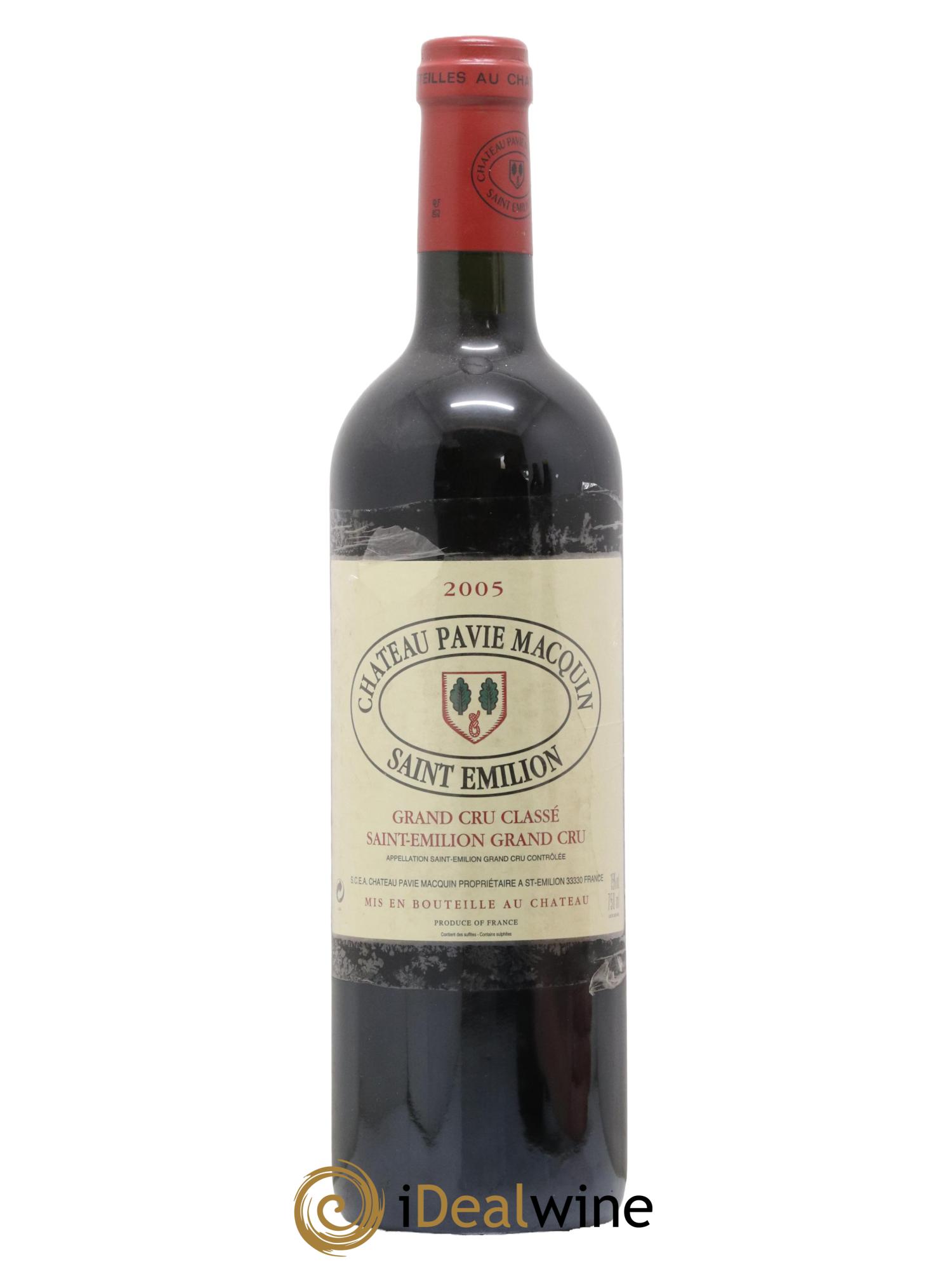 Château Pavie Macquin 1er Grand Cru Classé B 2005 - Lot de 1 bouteille - 0