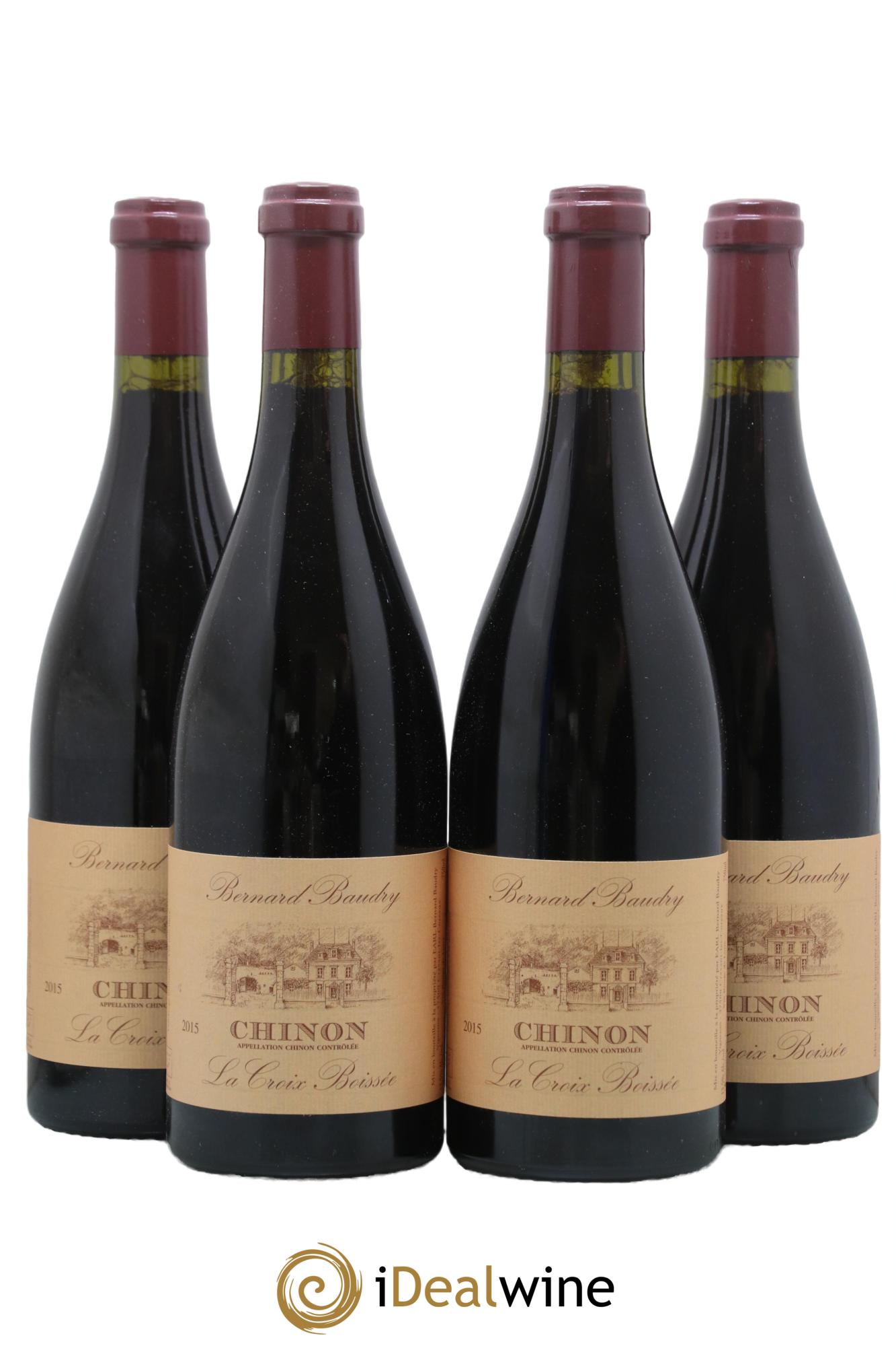 Chinon La Croix Boissée Bernard Baudry 2015 - Lot of 4 bottles - 0
