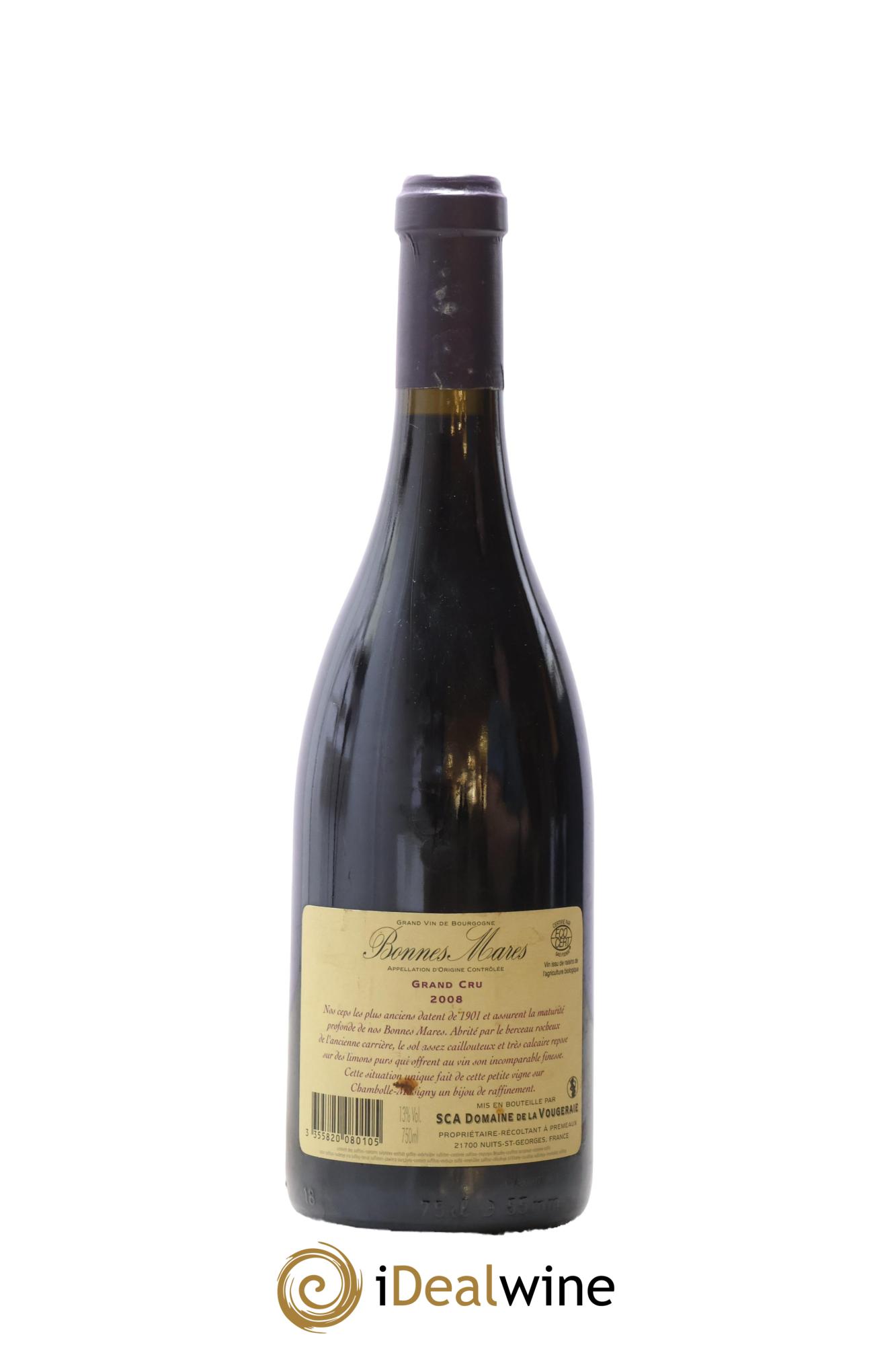 Bonnes-Mares Grand Cru La Vougeraie 2008 - Lot de 1 bouteille - 1