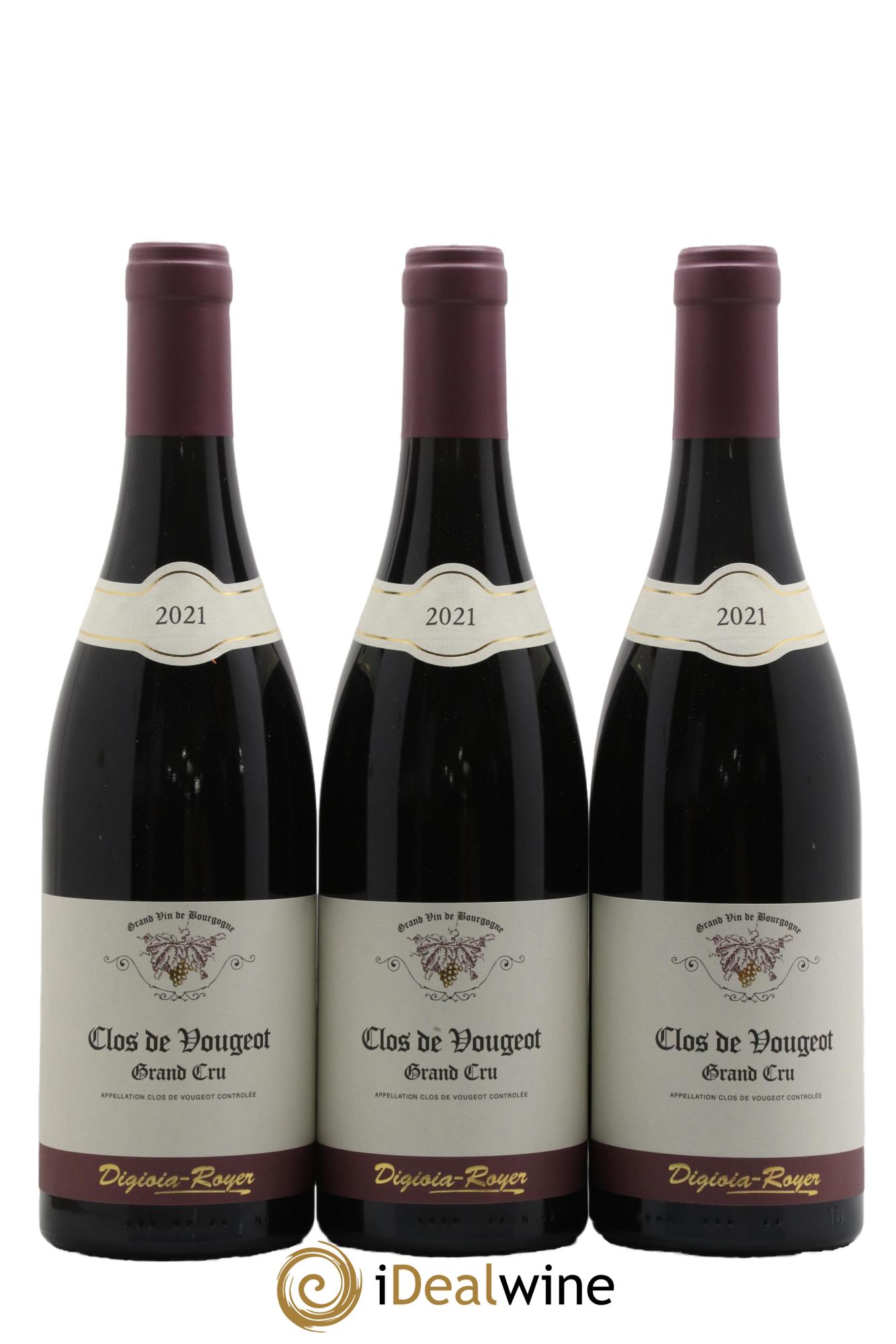 Clos de Vougeot Grand Cru Digioia-Royer  2021 - Lot de 3 bouteilles - 0