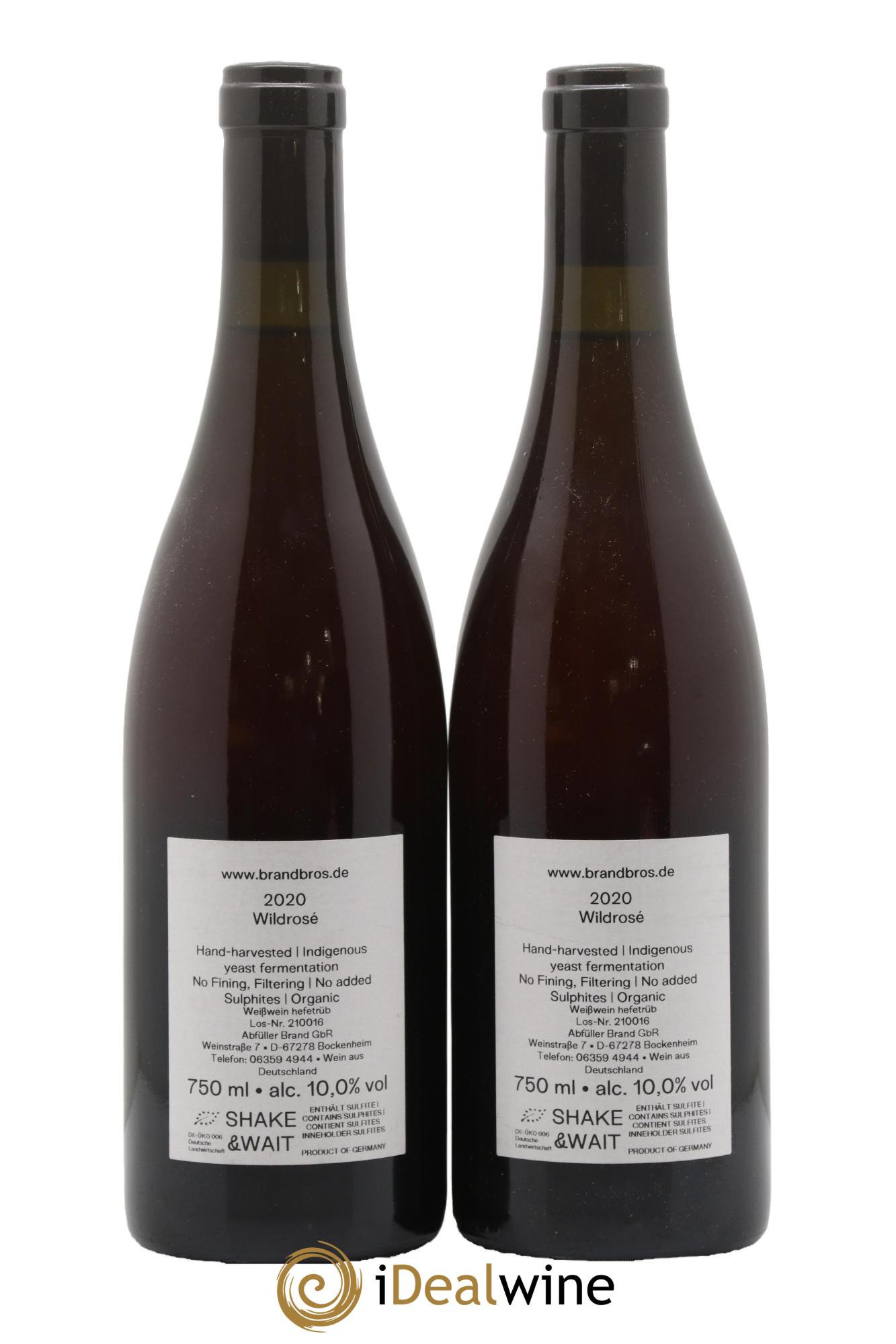 Vins Etrangers Allemagne Wildrosé Pur Weingut Brand 2020 - Lot of 2 bottles - 1