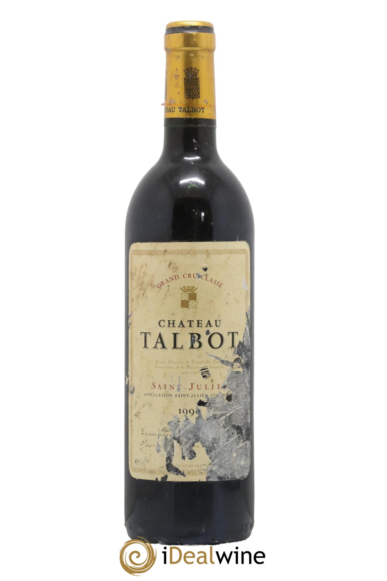 Château Talbot 4ème Grand Cru Classé 1990 - Lot de 1 bouteille - 0