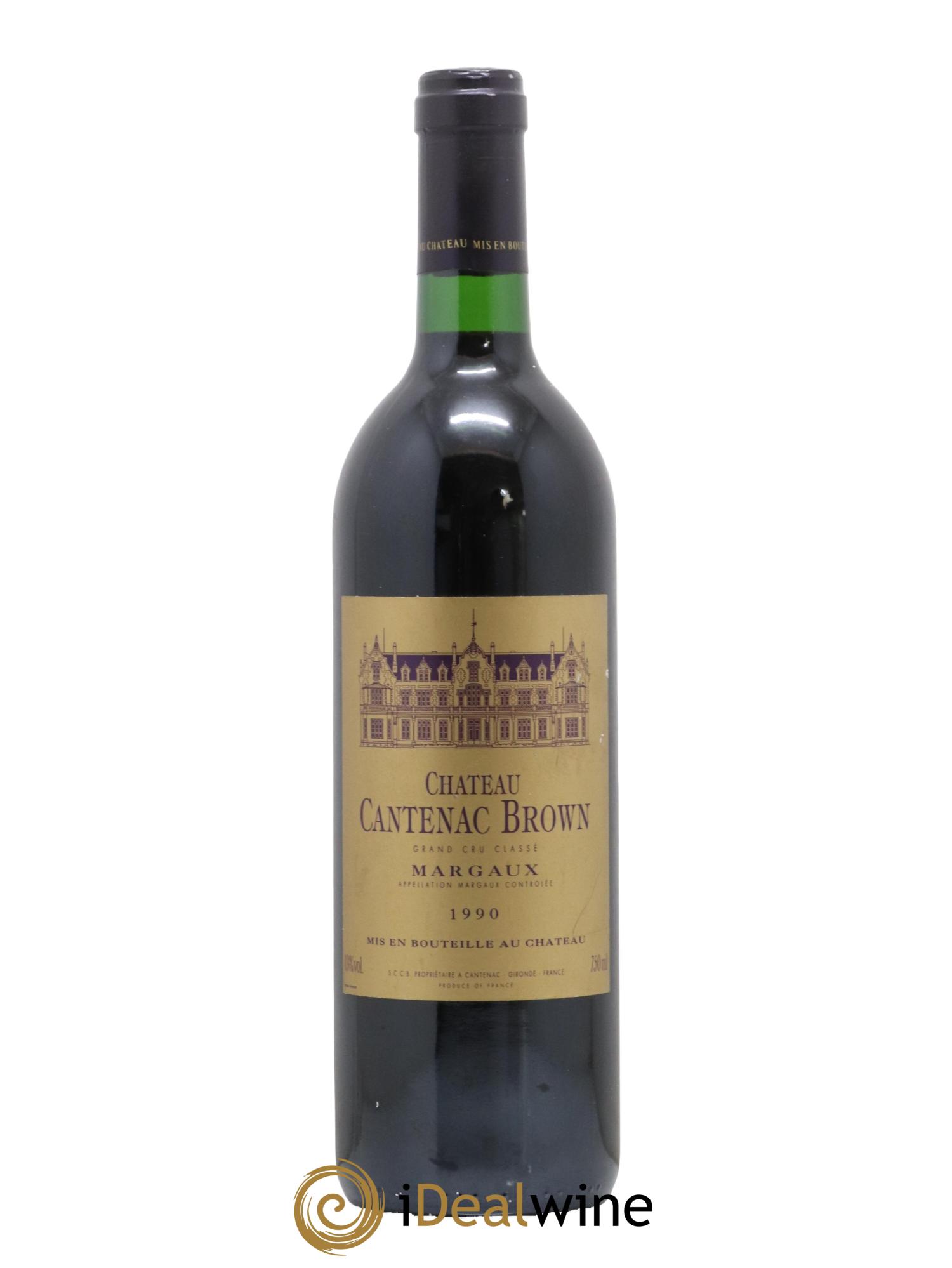 Château Cantenac Brown 3ème Grand Cru Classé 1990 - Lot de 1 bouteille - 0