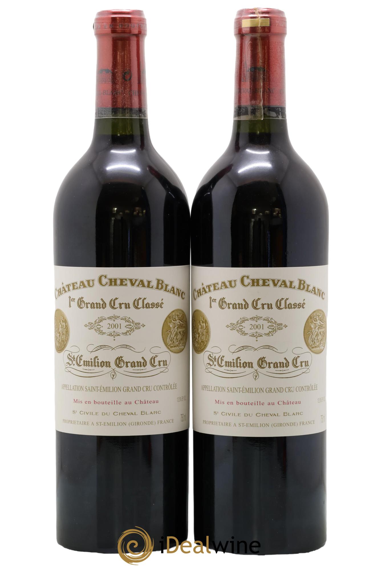 Château Cheval Blanc 1er Grand Cru Classé A 2001 - Lot de 2 bouteilles - 0