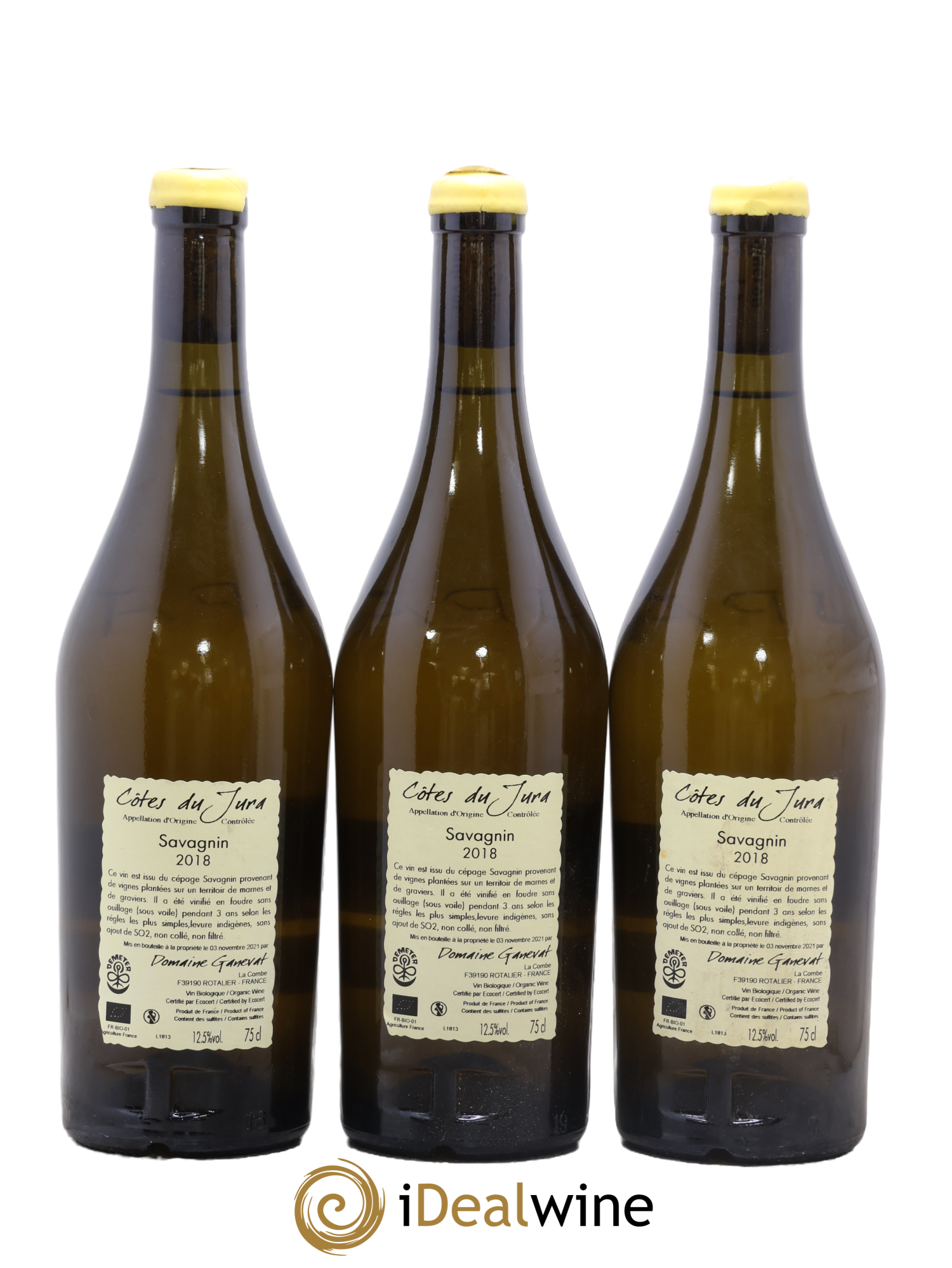 Côtes du Jura Les Grands Teppes Savagnin (sous voile) Jean-François Ganevat (Domaine) 2018 - Lot of 3 bottles - 1