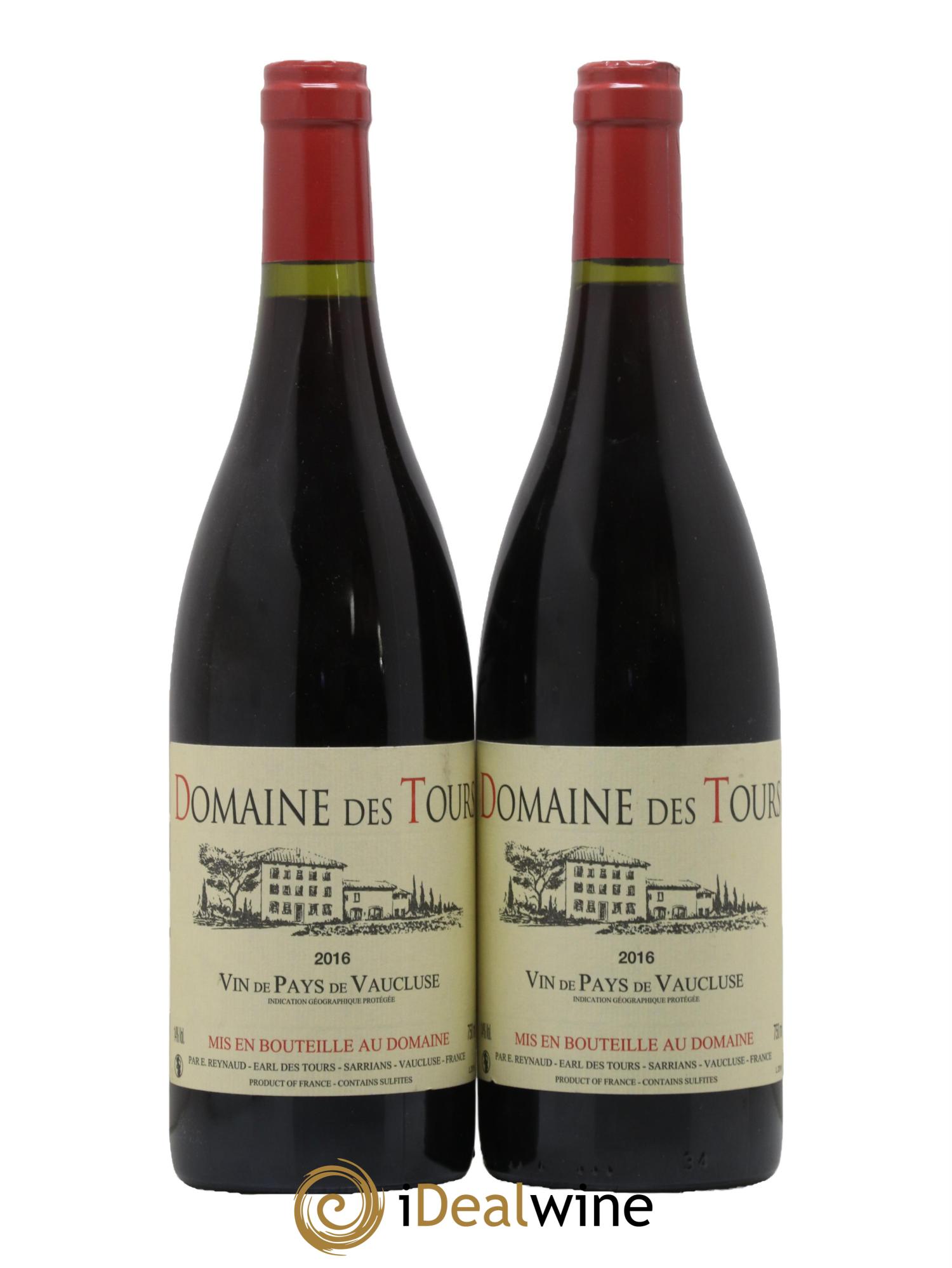 Vaucluse (Vin de Pays de Vaucluse) Domaine des Tours Emmanuel Reynaud 2016 - Lot de 2 bouteilles - 0