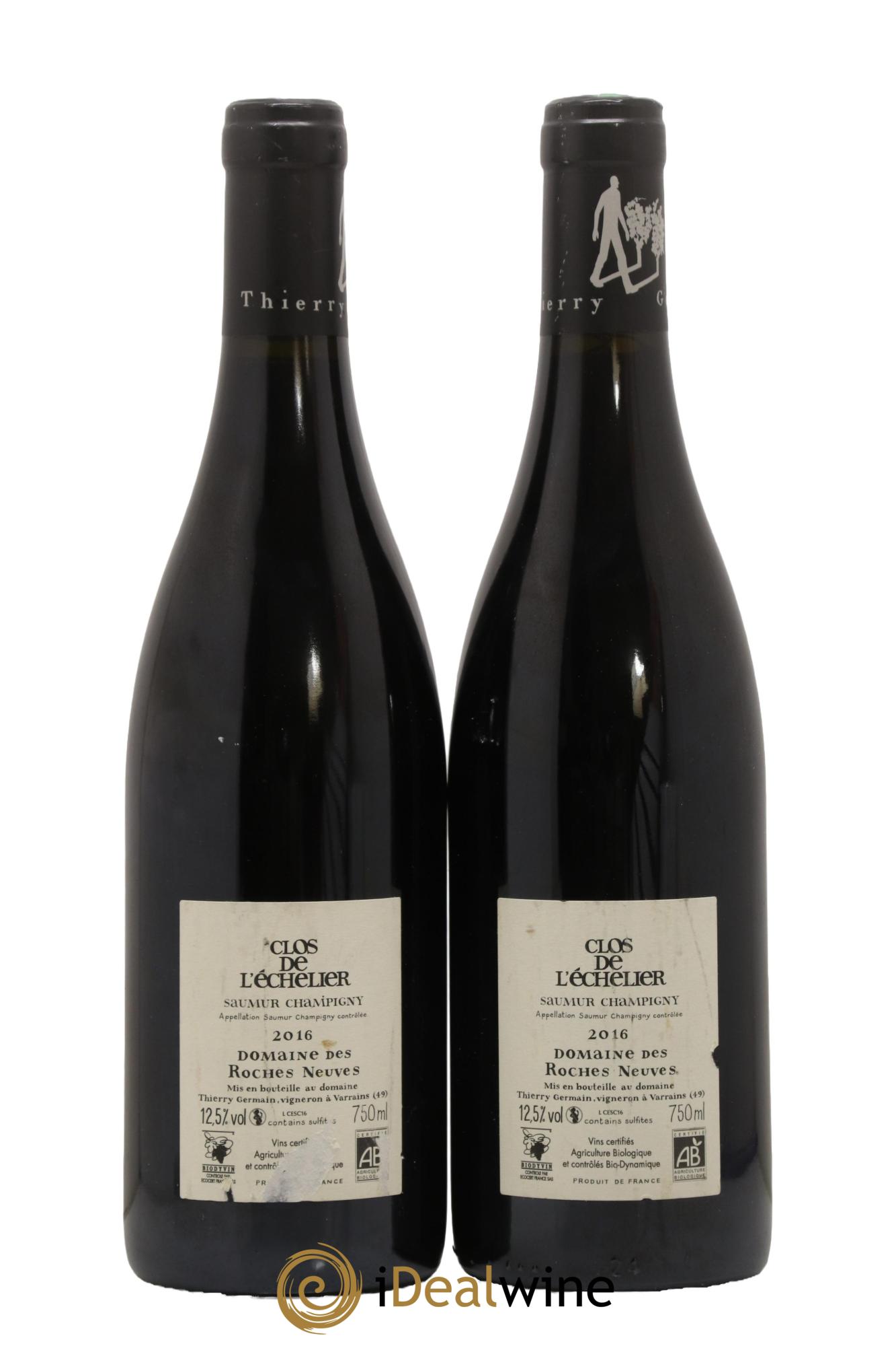 Saumur-Champigny Clos de l'Echelier Domaine des Roches Neuves - Thierry Germain 2016 - Lot de 2 bouteilles - 1