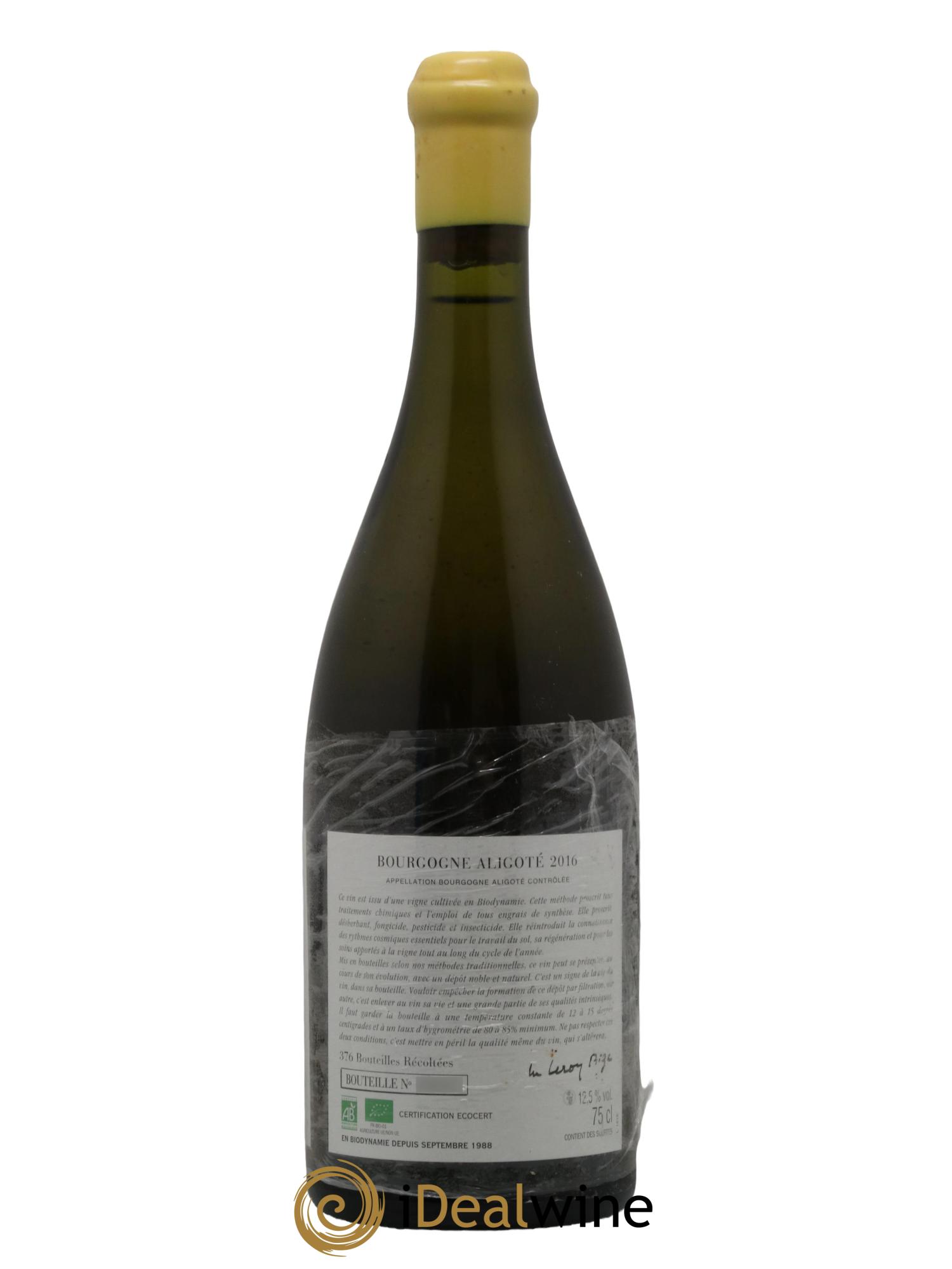 Bourgogne Aligoté Sous Chatelet d'Auvenay (Domaine) 2016 - Lot de 1 bouteille - 1