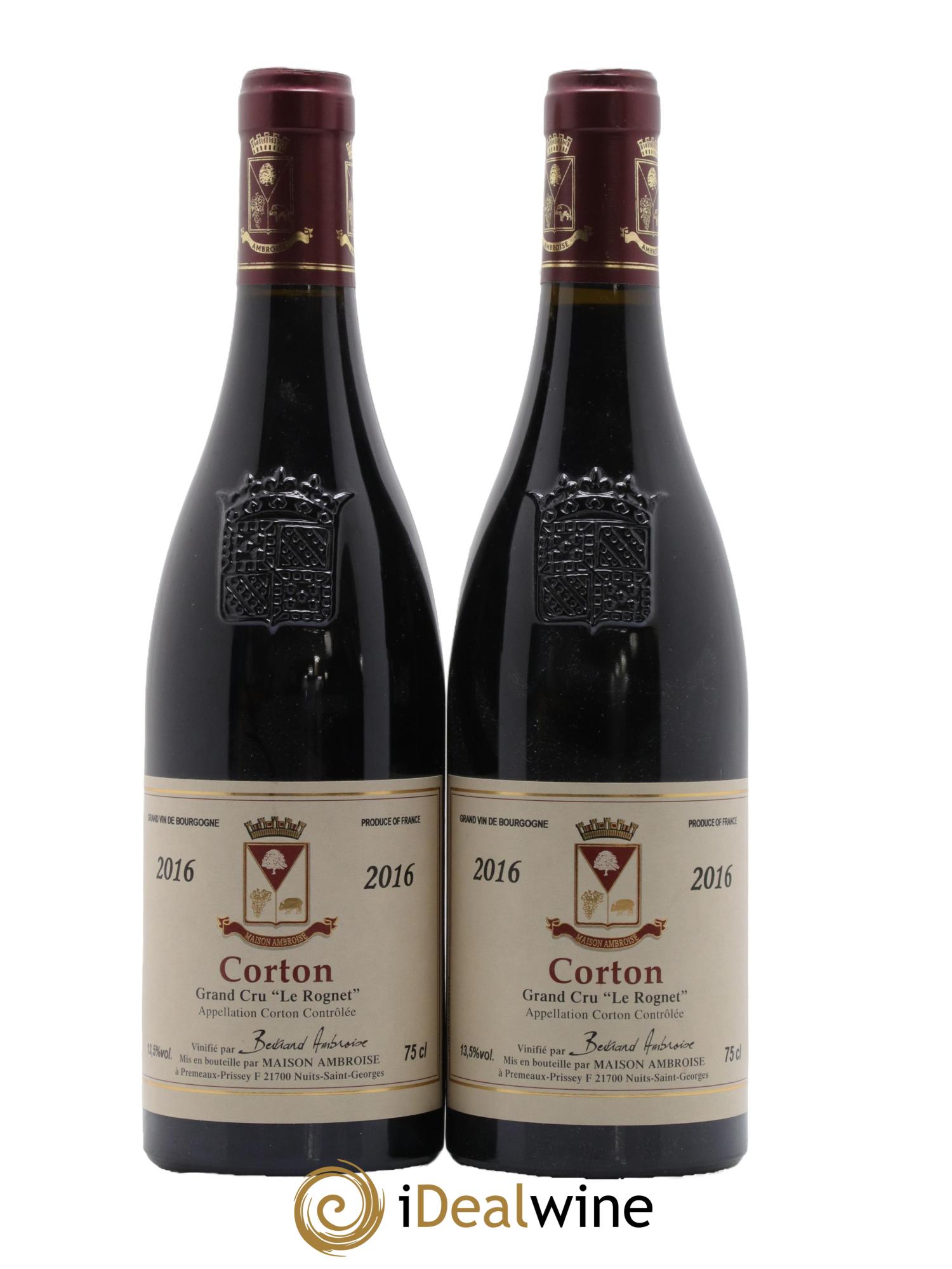 Corton Grand Cru Le Rognet Bertrand Ambroise 2016 - Lot de 2 bouteilles - 0