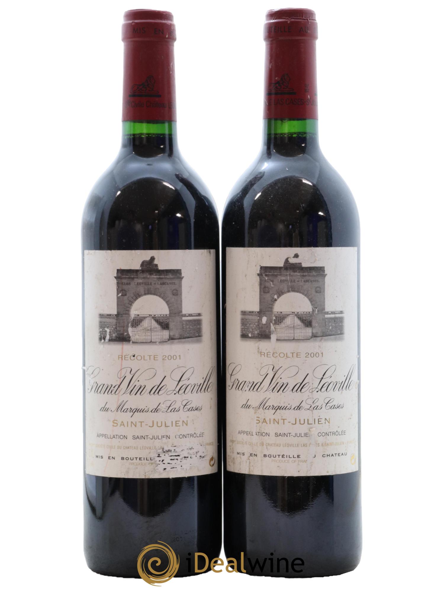 Château Léoville Las Cases 2ème Grand Cru Classé 2001 - Lot de 2 bouteilles - 0