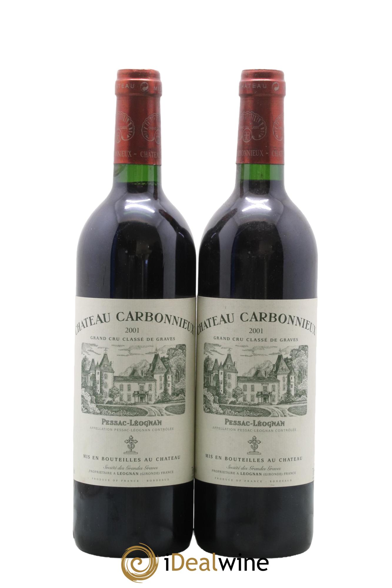 Château Carbonnieux Cru Classé de Graves 2001 - Lot de 2 bouteilles - 0