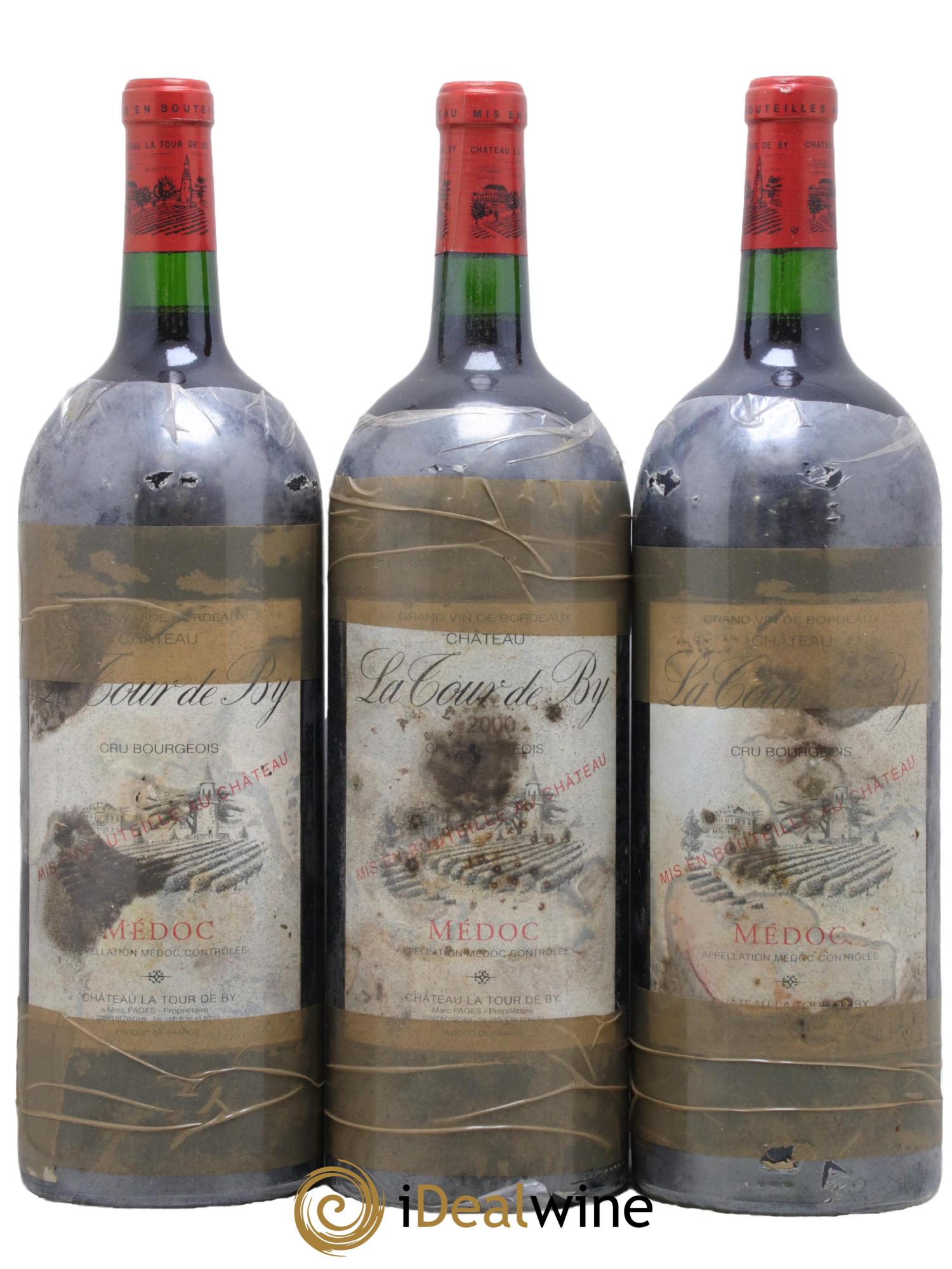 Château La Tour de By Cru Bourgeois 2000 - Lot of 3 magnums - 0