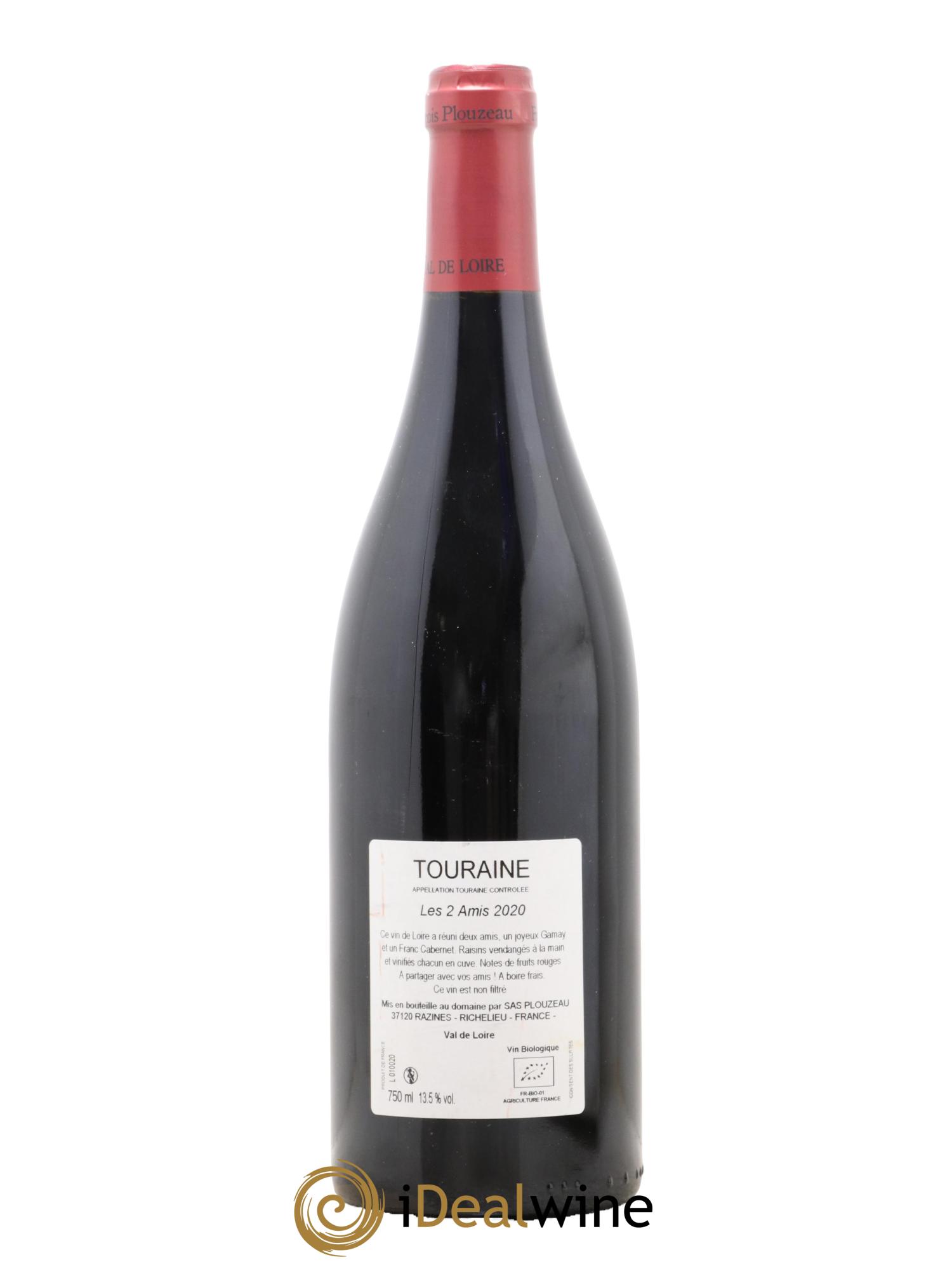 Touraine Les 2 Amis Pascale et François Plouzeau 2020 - Lot de 1 bouteille - 1