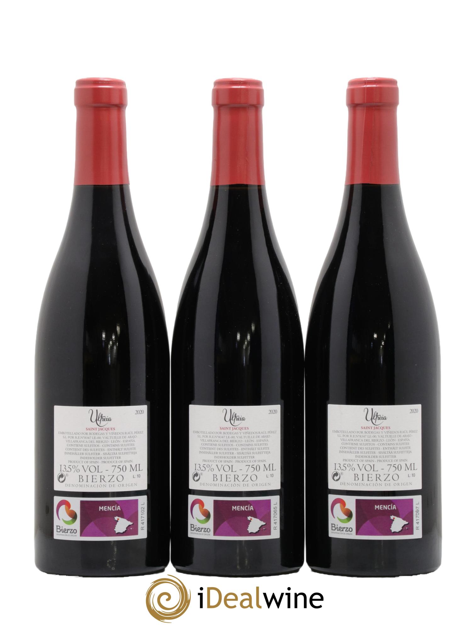 Bierzo DO Ultreia Saint Jacques R.Perez 2020 - Lot de 3 bouteilles - 1