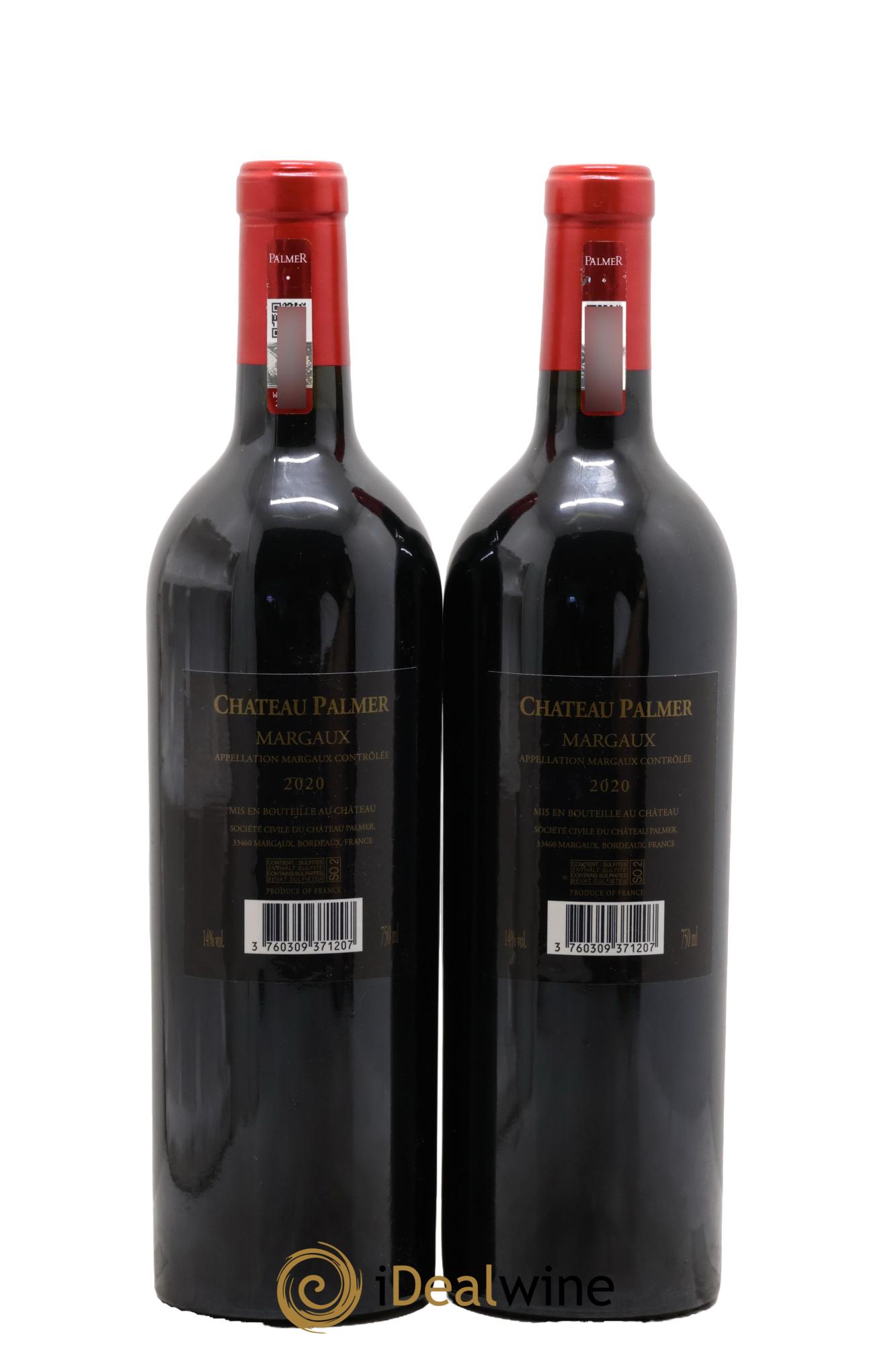 Château Palmer 3ème Grand Cru Classé 2020 - Lotto di 2 bottiglie - 1