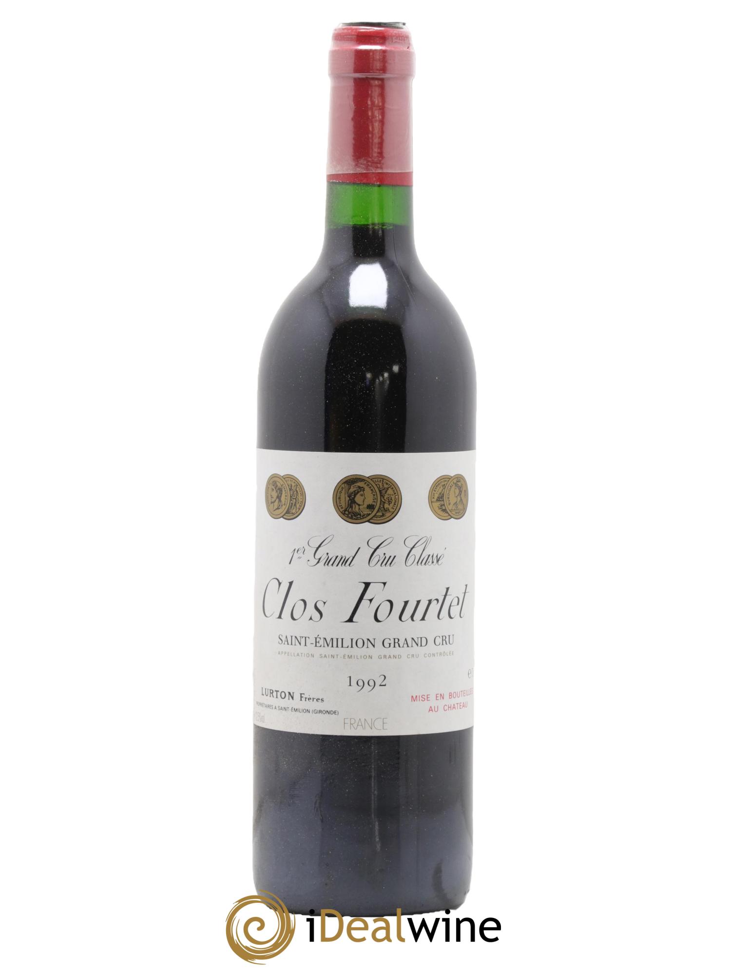 Clos Fourtet 1er Grand Cru Classé B 1992 - Posten von 1 Flasche - 0