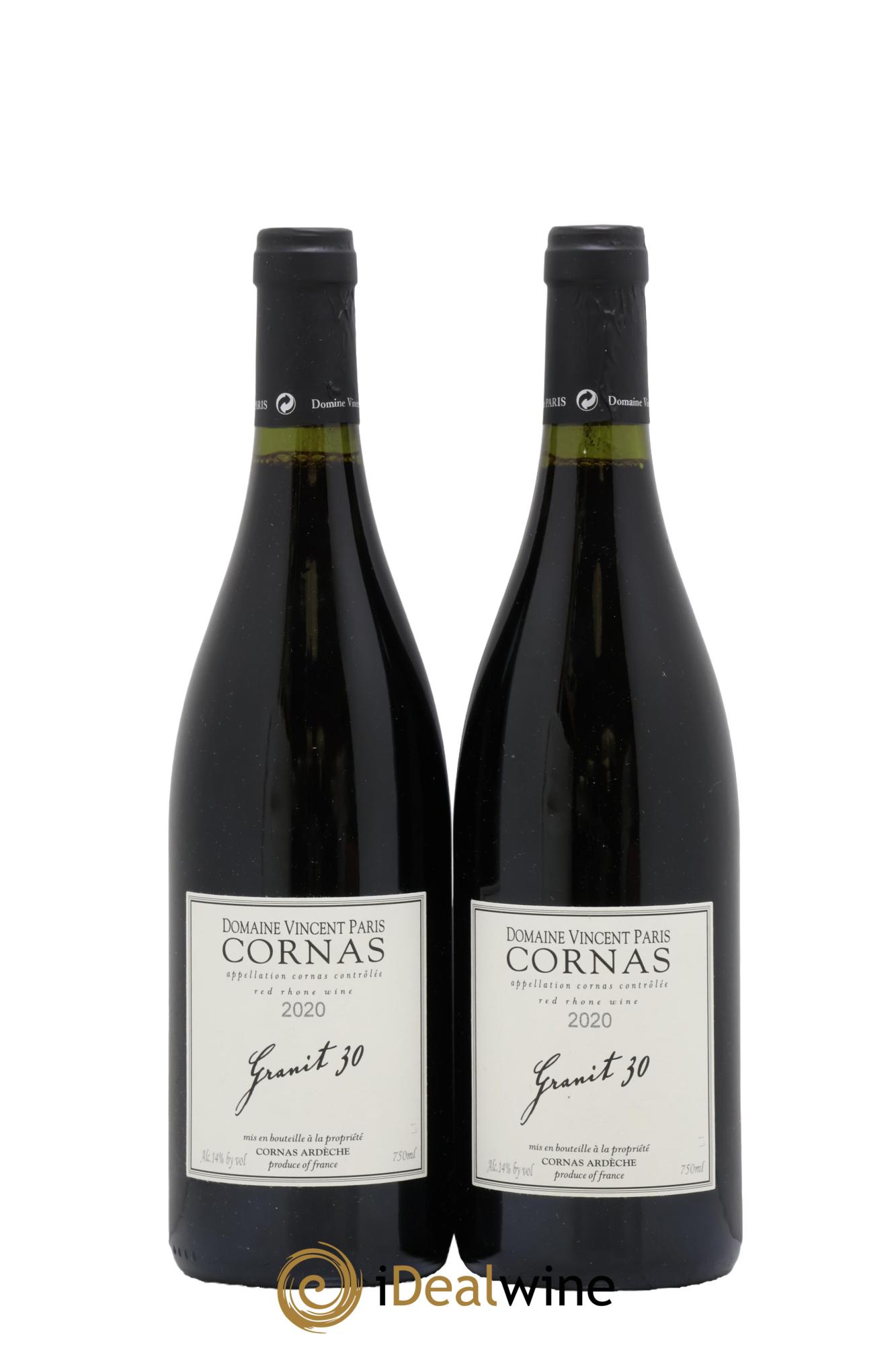 Cornas Granit 30 Vincent Paris 2020 - Lot of 2 bottles - 0