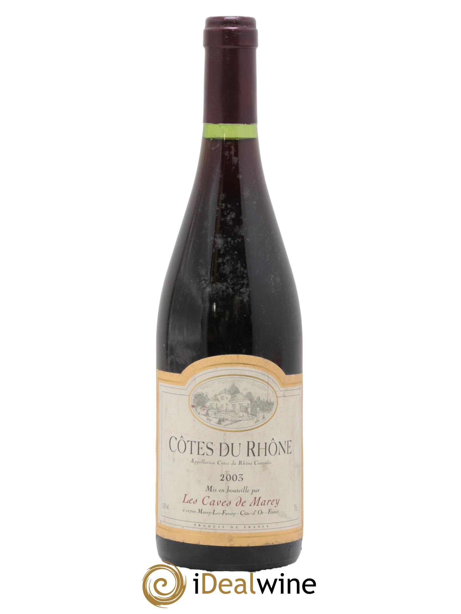Côtes-du-Rhône Les Caves de Marey 2003 - Lot de 1 bouteille - 0