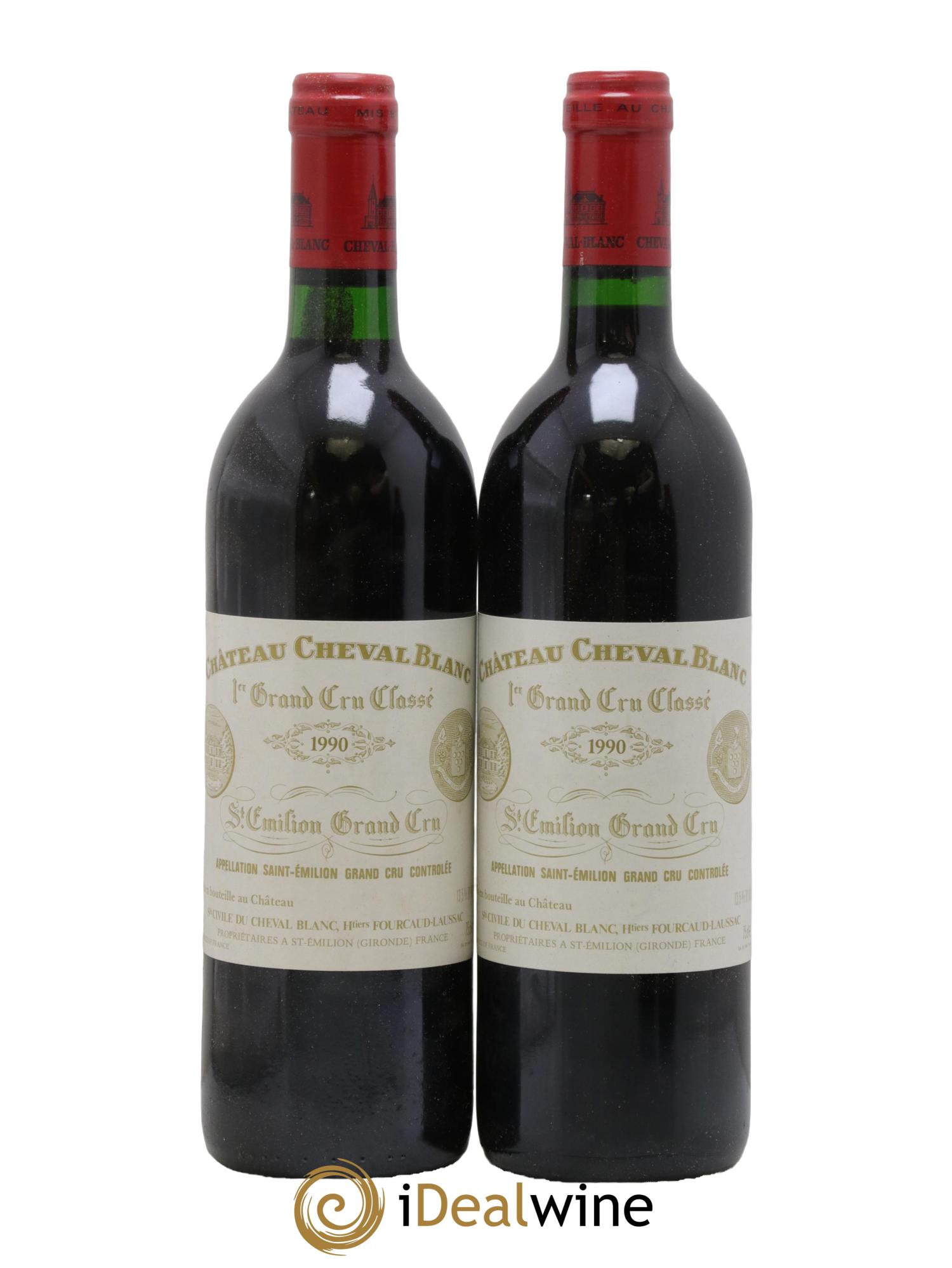 Château Cheval Blanc 1er Grand Cru Classé A 1990 - Lot de 2 bouteilles - 0