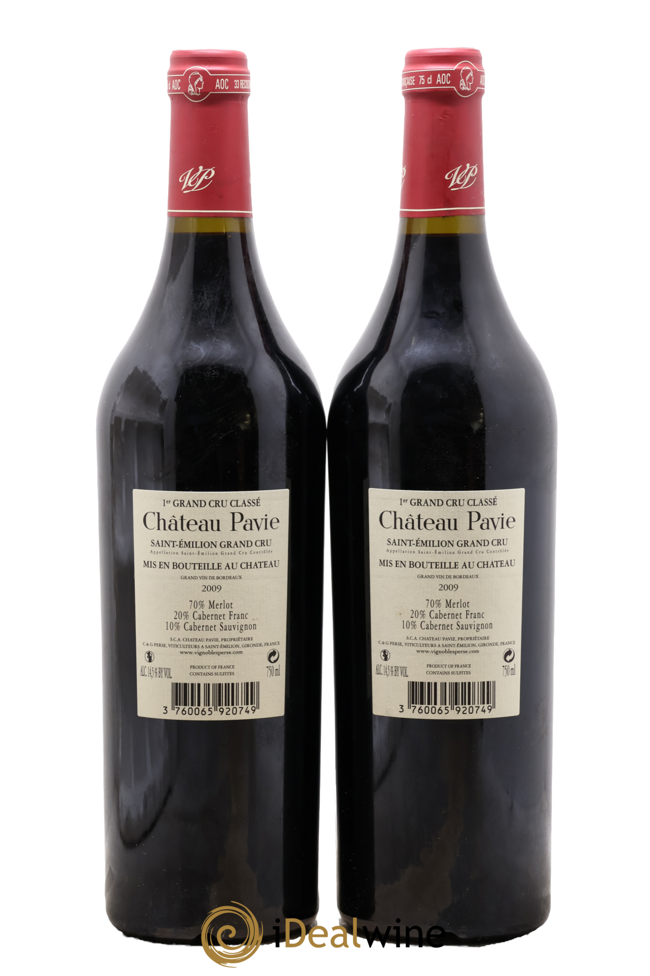Château Pavie 1er Grand Cru Classé A 2009 - Lot de 2 bouteilles - 1