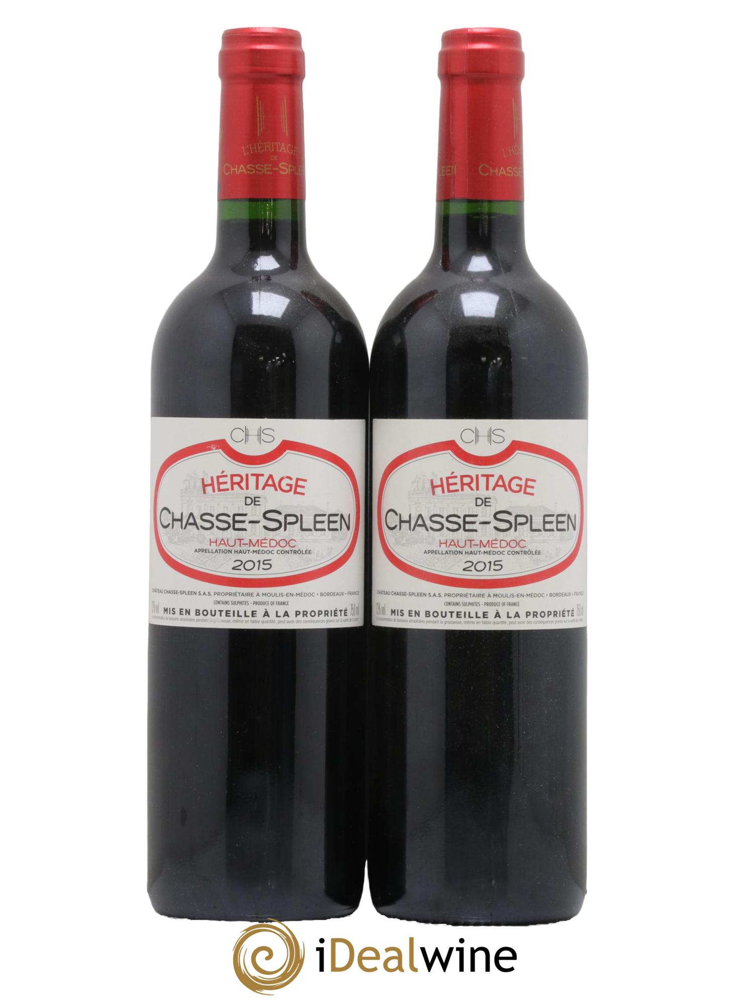 Héritage (Ermitage) de Chasse Spleen 2015 - Lot de 2 bouteilles - 0