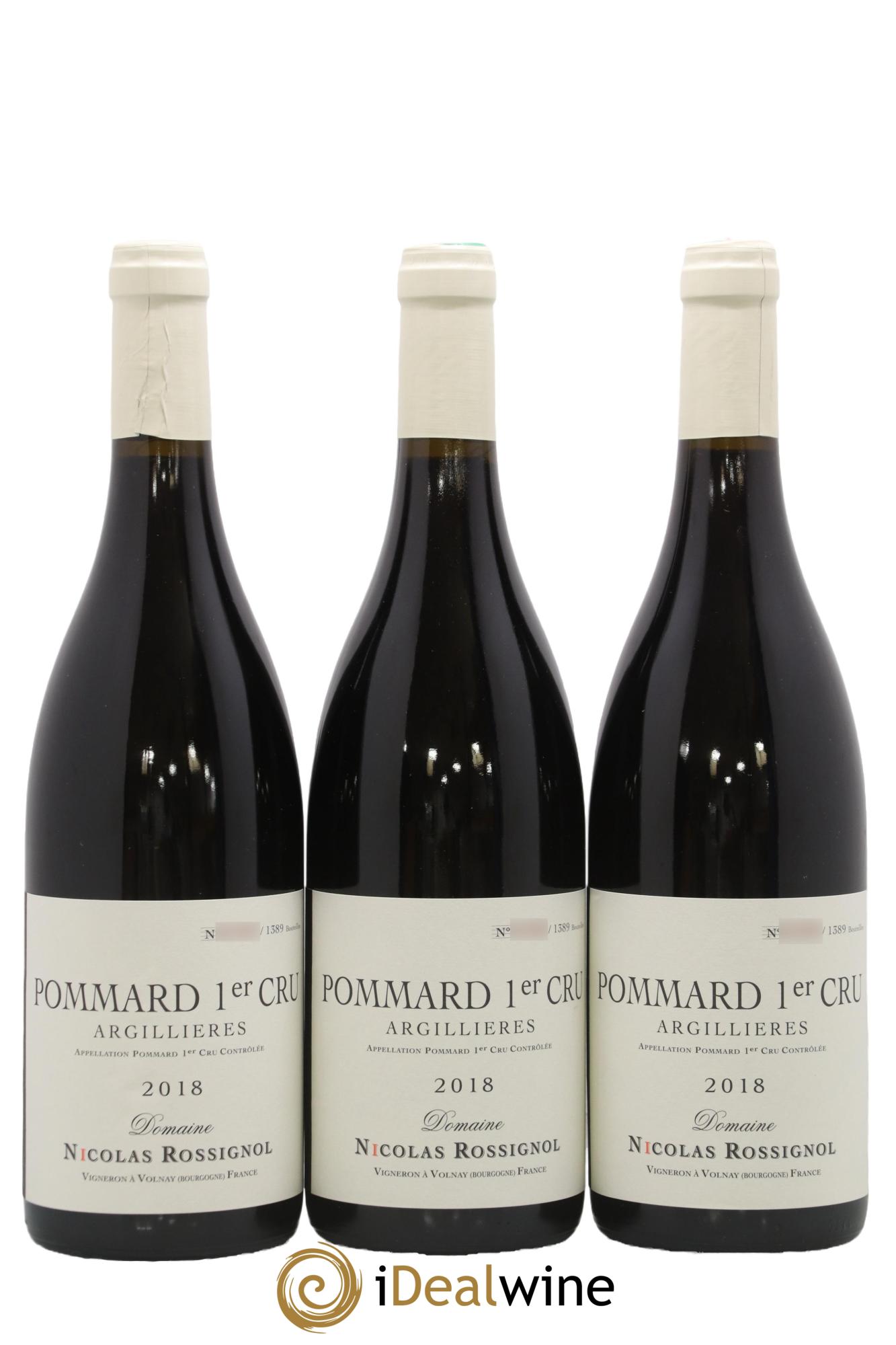 Pommard 1er Cru Les Argillières Nicolas Rossignol 2018 - Lot de 3 bouteilles - 0