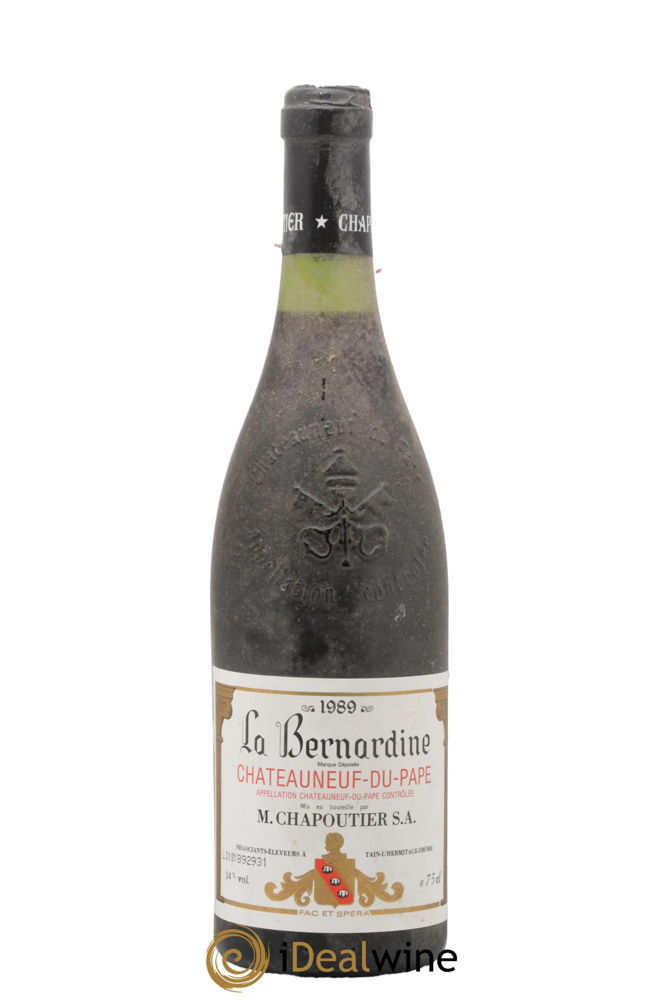 Châteauneuf-du-Pape La Bernardine Chapoutier 1989 - Lotto di 1 bottiglia - 0