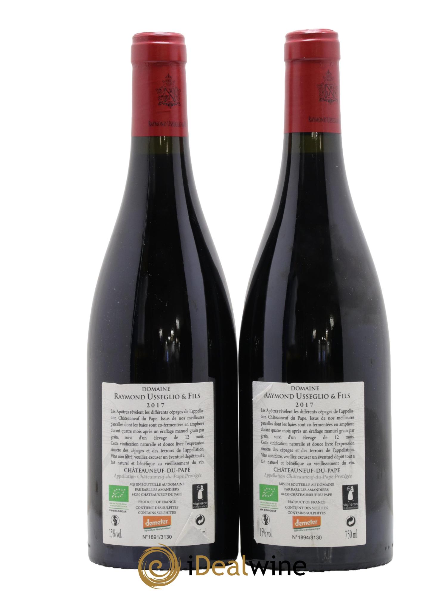 Châteauneuf-du-Pape Les Apôtres Raymond Usseglio & Fils 2017 - Lot de 2 bouteilles - 1