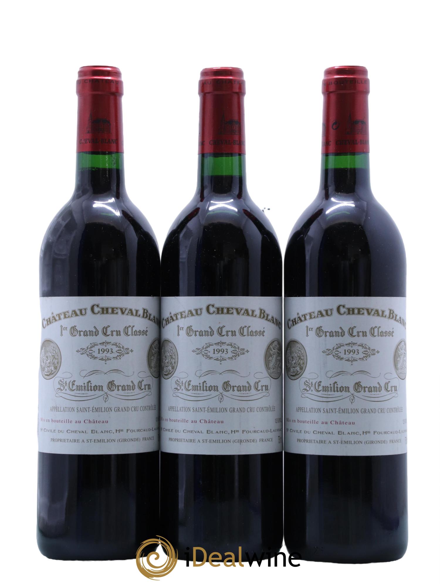 Château Cheval Blanc 1er Grand Cru Classé A 1993 - Lot de 3 bouteilles - 0
