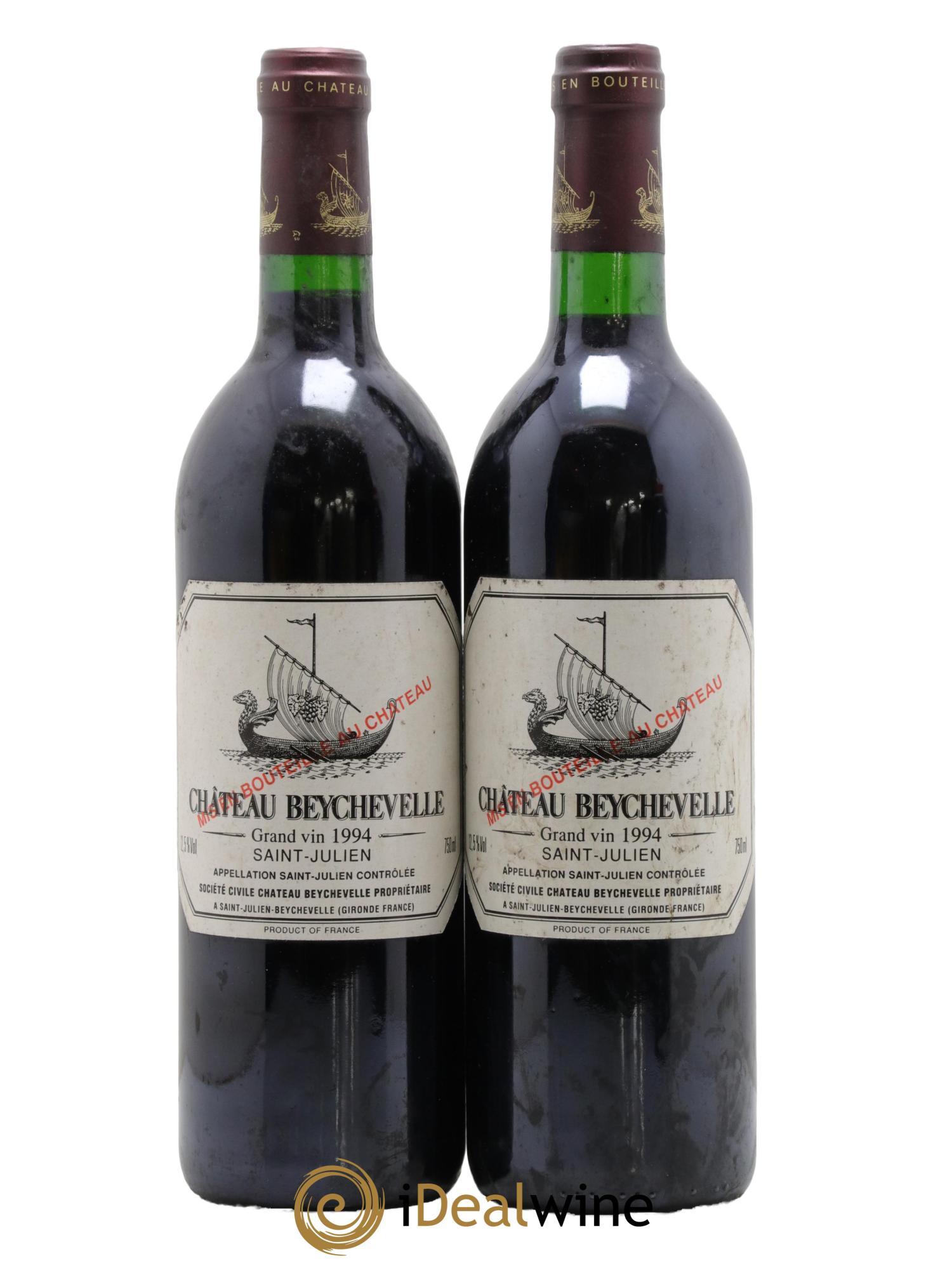 Château Beychevelle 4ème Grand Cru Classé 1994 - Lotto di 2 bottiglie - 0