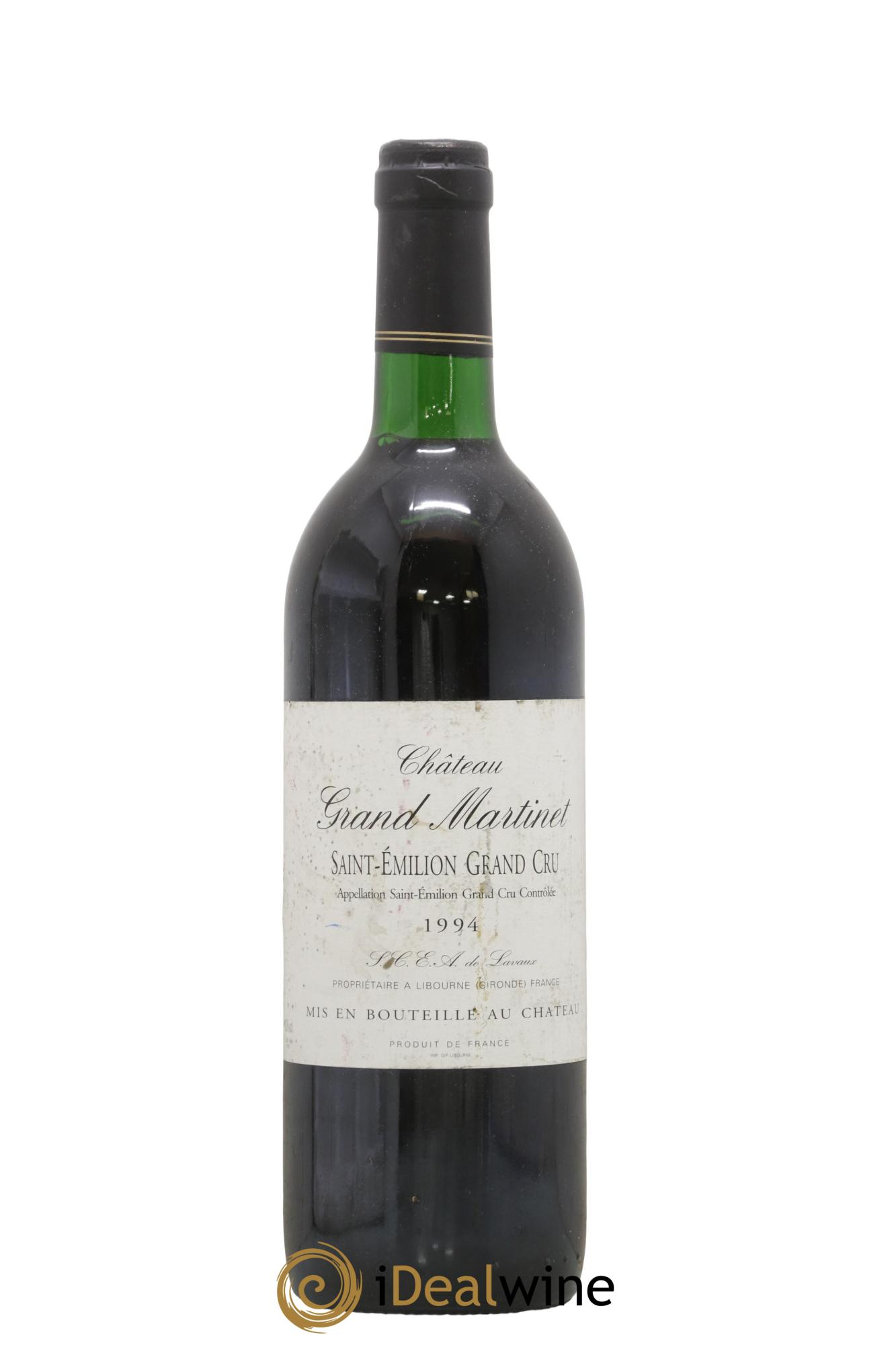 Saint-Émilion Grand Cru Grand Martinet Ea de Lavaux 1994 - Lot de 1 bouteille - 0