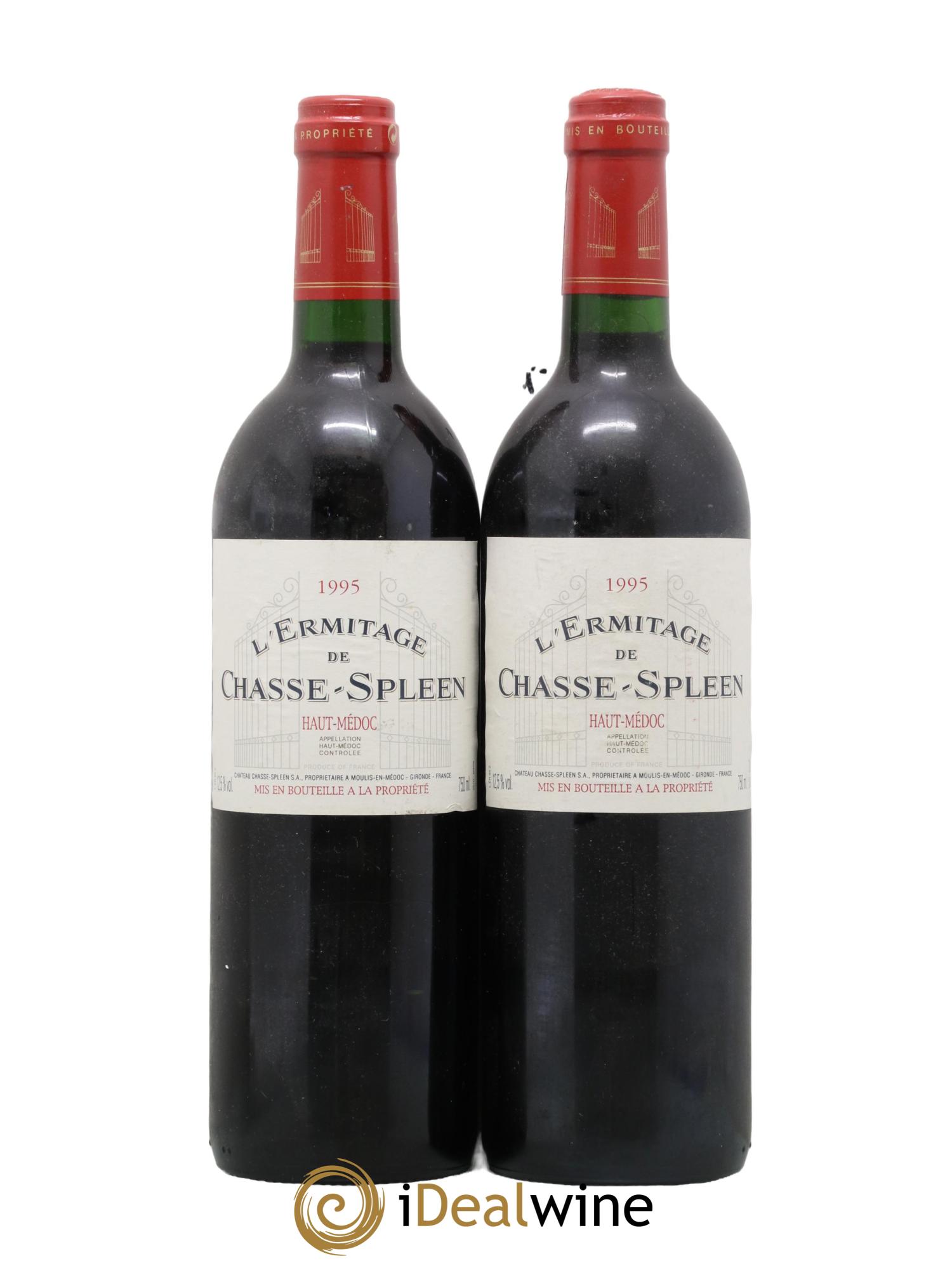 Héritage (Ermitage) de Chasse Spleen 1995 - Lot de 2 bouteilles - 0