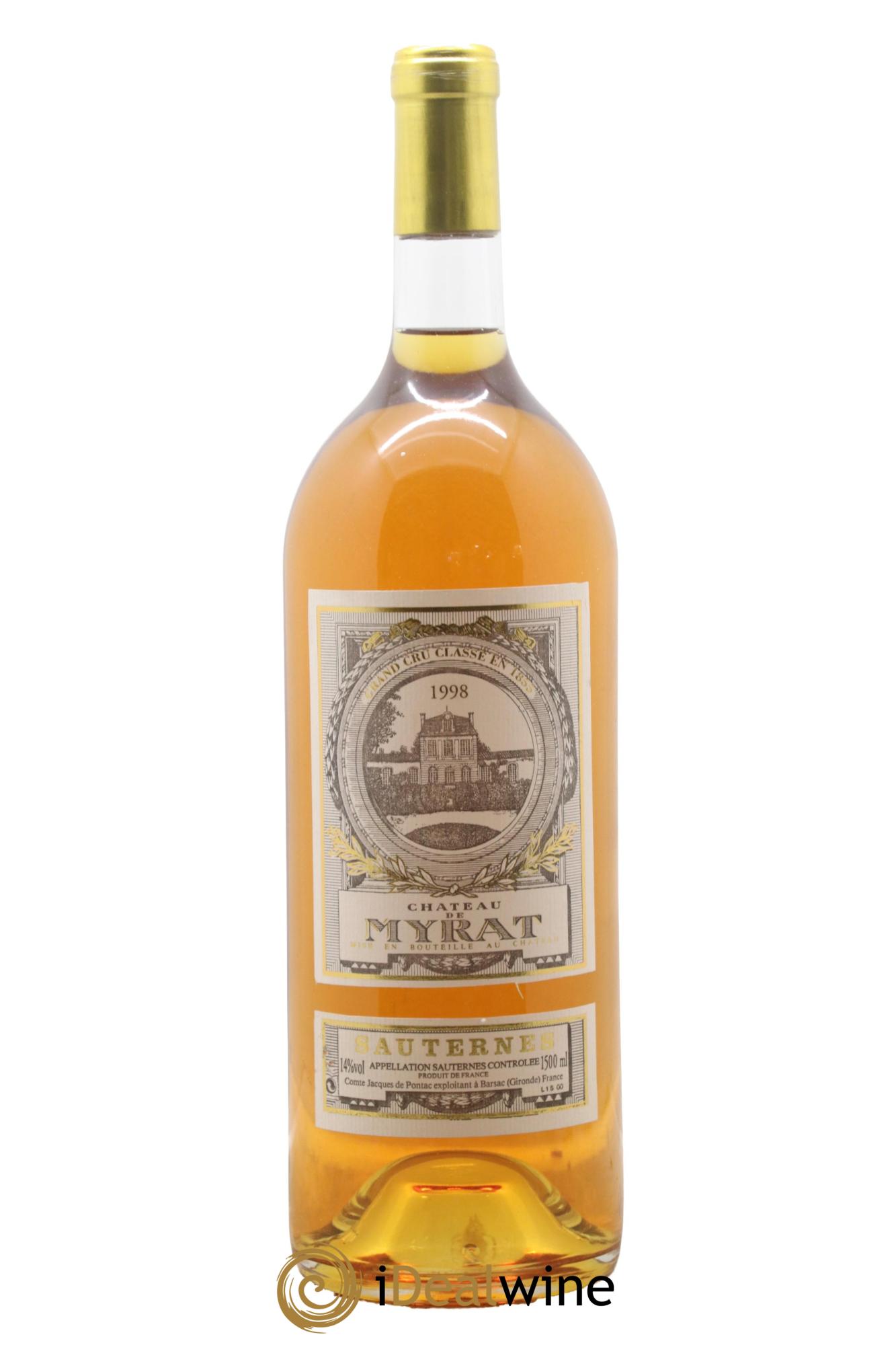 Château de Myrat 2ème Grand Cru Classé 1998 - Lotto di 1 magnum - 0