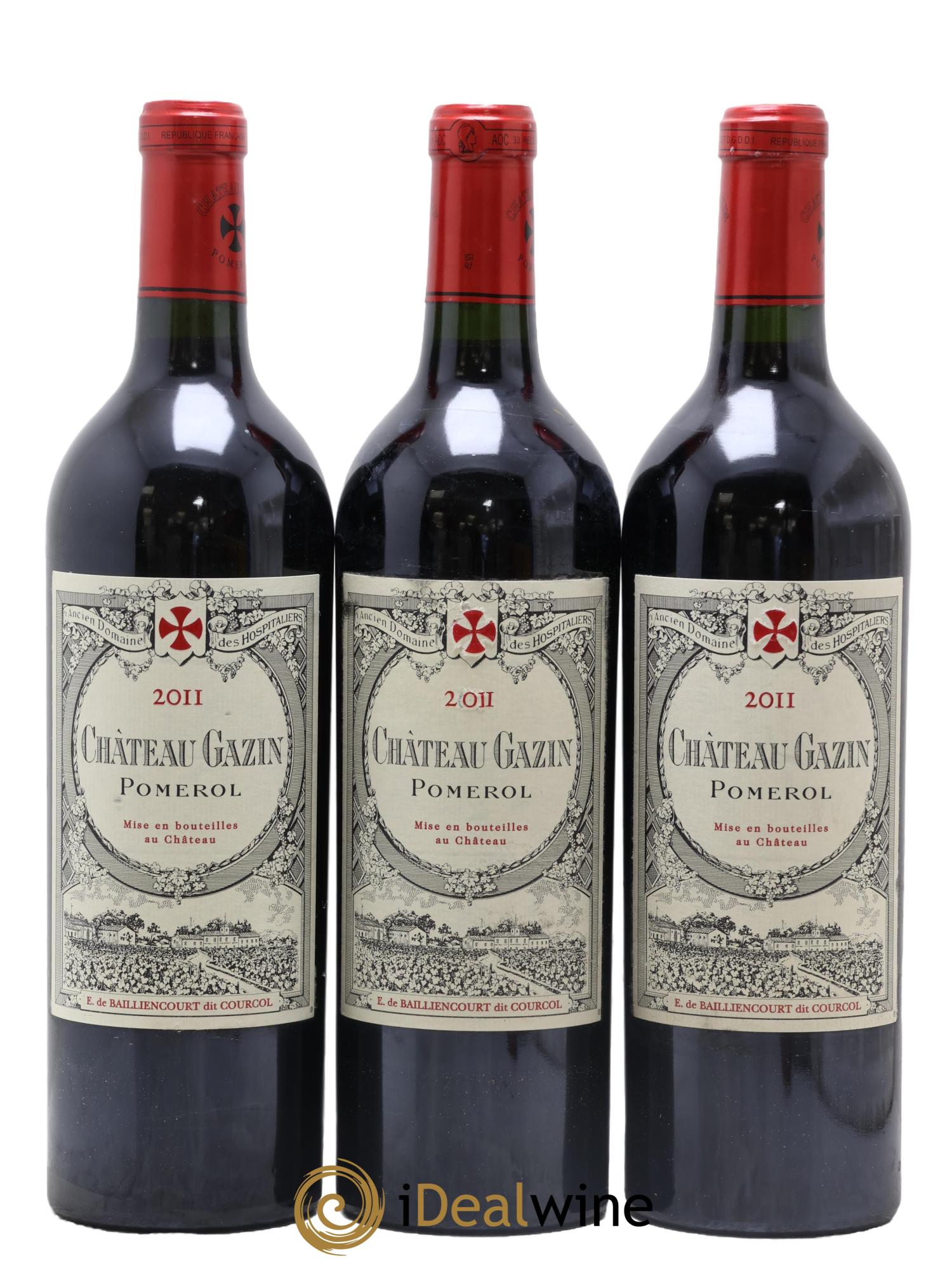 Château Gazin 2011 - Lot de 3 bouteilles - 0