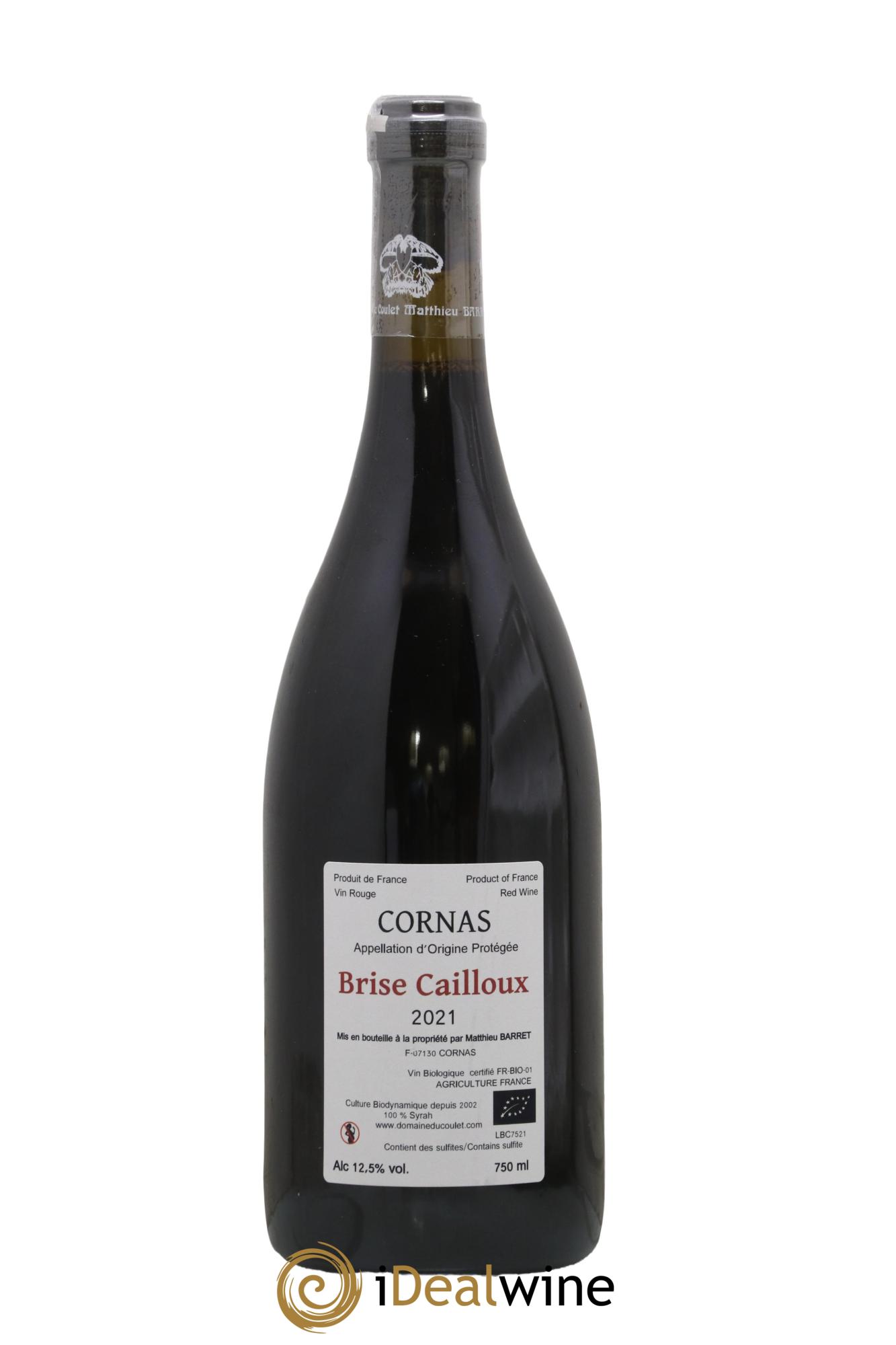 Cornas Brise Cailloux Coulet (Domaine du) - Matthieu Barret 2021 - Lot de 1 bouteille - 1